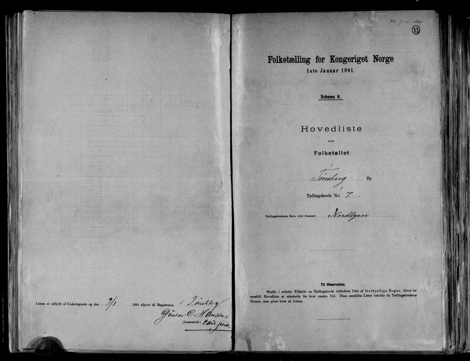 RA, 1891 census for 0705 Tønsberg, 1891, p. 17