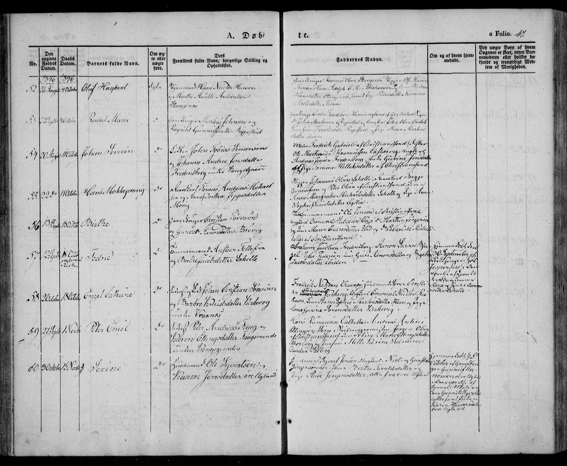 Oddernes sokneprestkontor, AV/SAK-1111-0033/F/Fa/Faa/L0006: Parish register (official) no. A 6, 1838-1851, p. 47