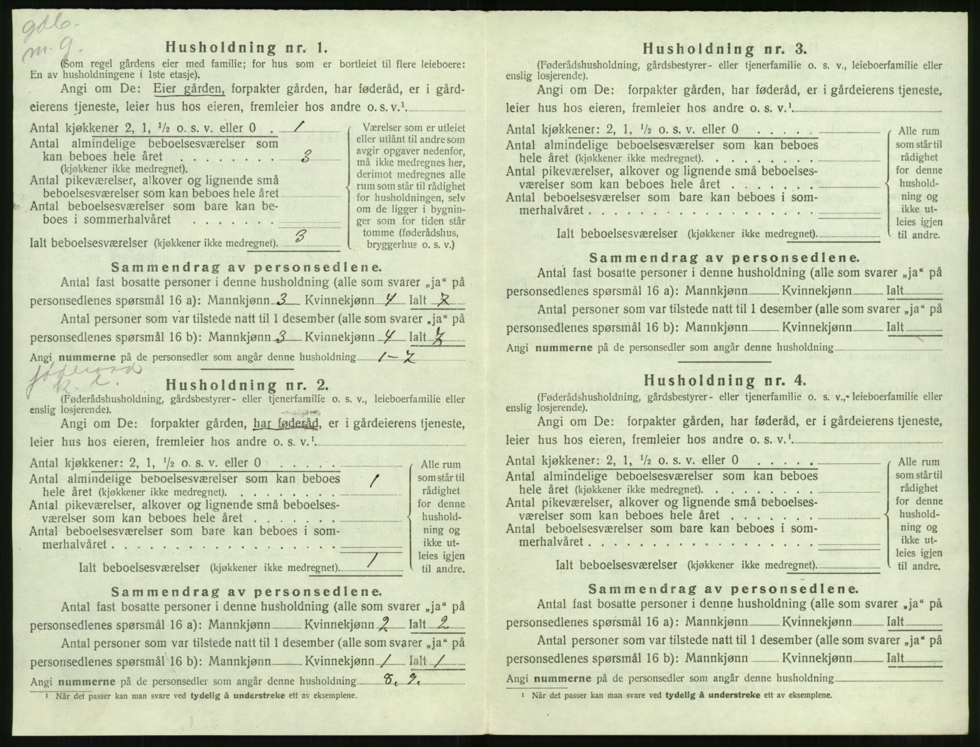 SAT, 1920 census for Volda, 1920, p. 1263