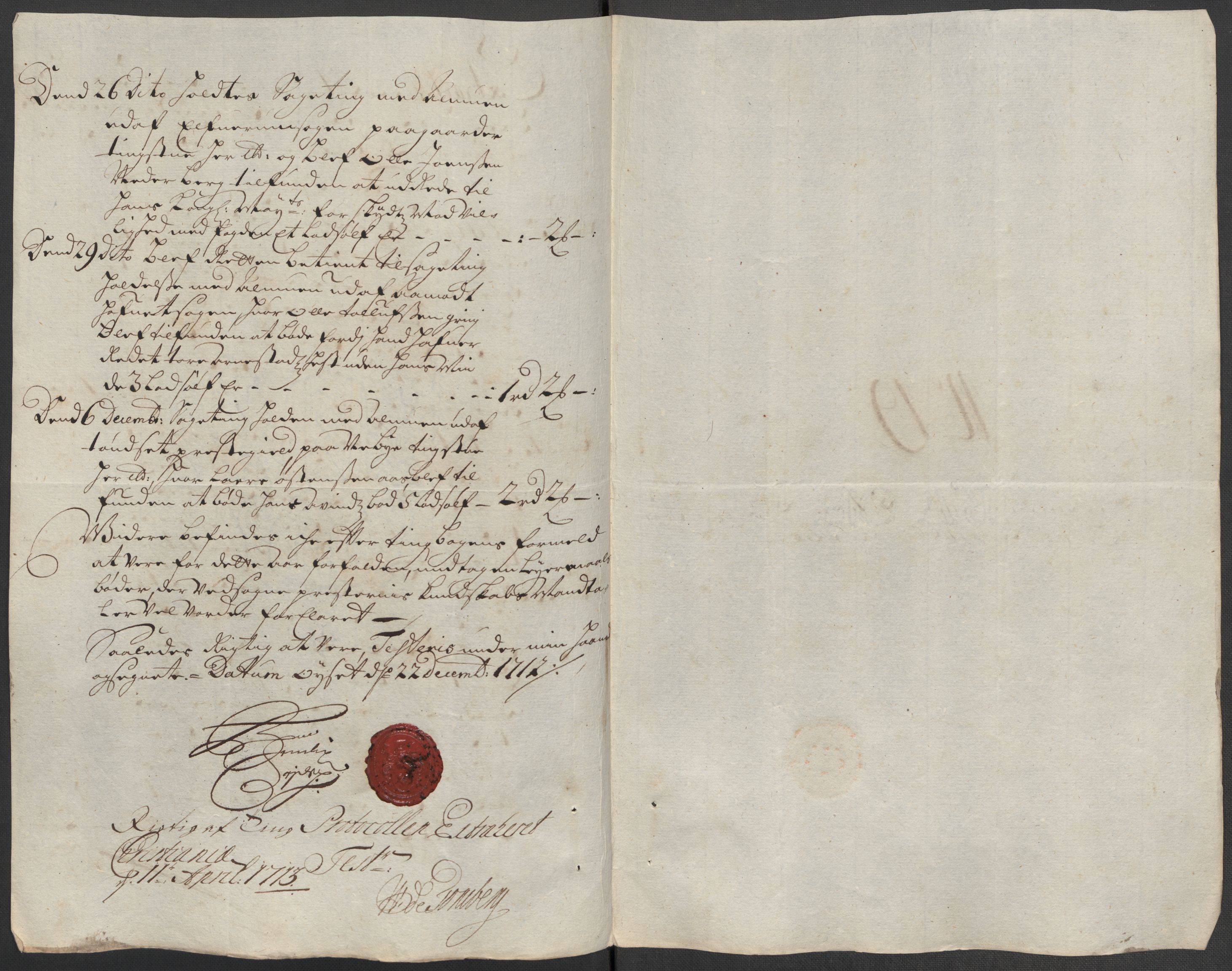 Rentekammeret inntil 1814, Reviderte regnskaper, Fogderegnskap, AV/RA-EA-4092/R13/L0849: Fogderegnskap Solør, Odal og Østerdal, 1712, p. 281