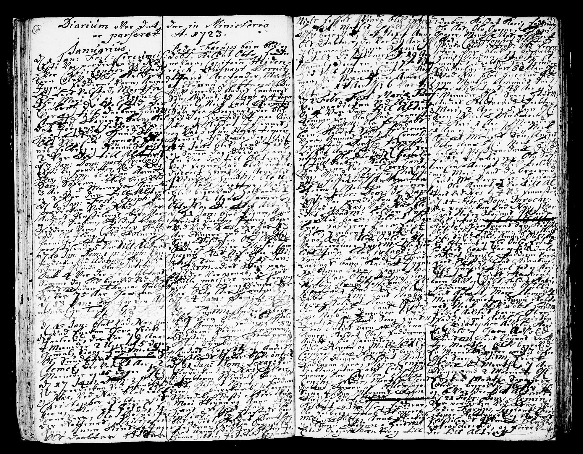 Nes prestekontor Kirkebøker, SAO/A-10410/F/Fa/L0002: Parish register (official) no. I 2, 1717-1734, p. 68-69
