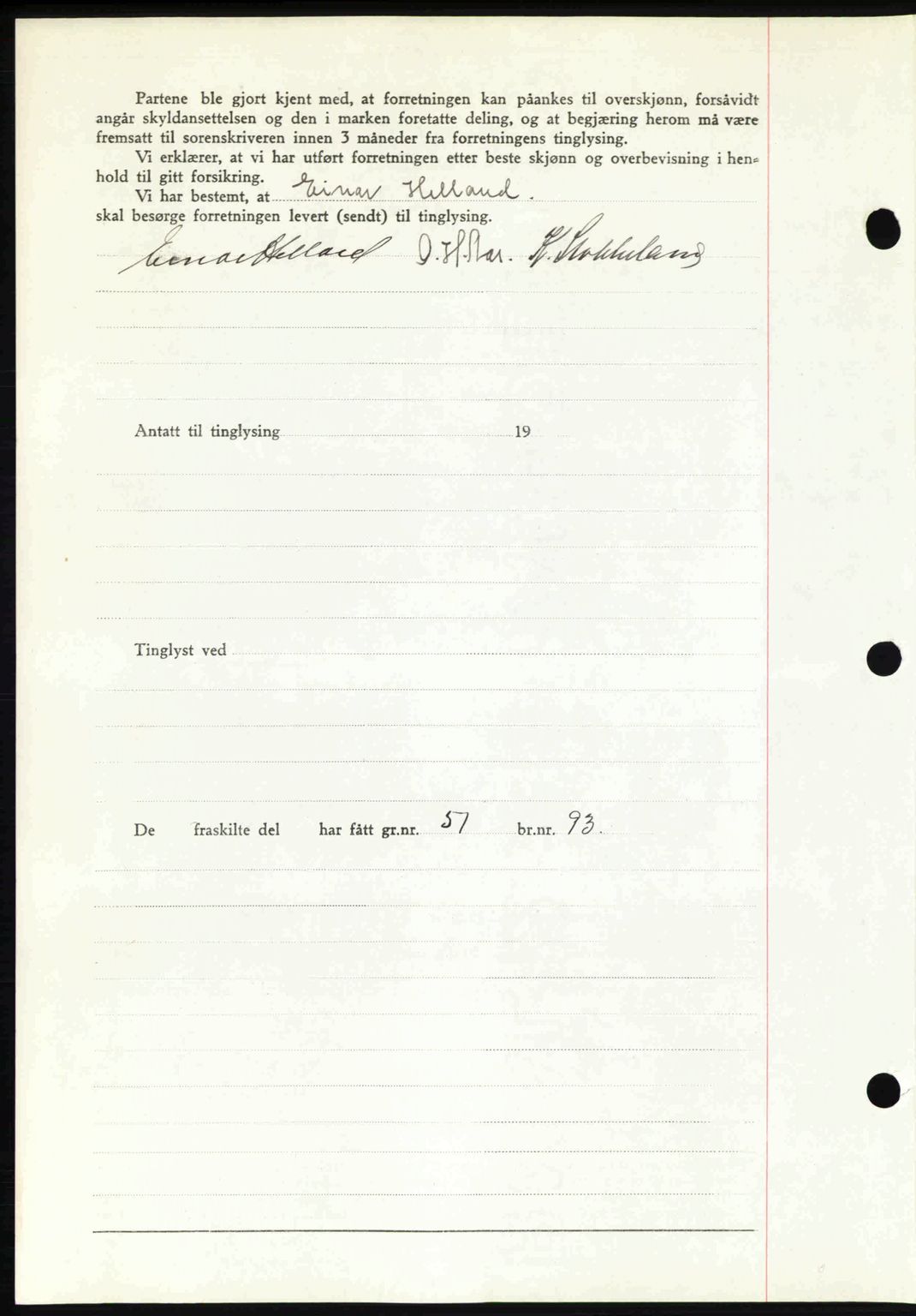 Romsdal sorenskriveri, AV/SAT-A-4149/1/2/2C: Mortgage book no. A11, 1941-1942, Diary no: : 2047/1941