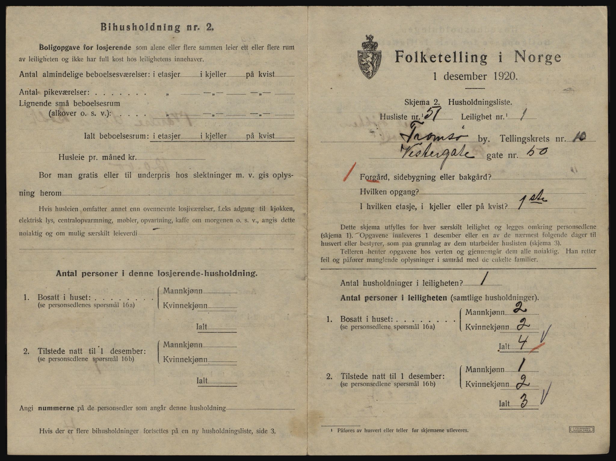 SATØ, 1920 census for Tromsø, 1920, p. 5385