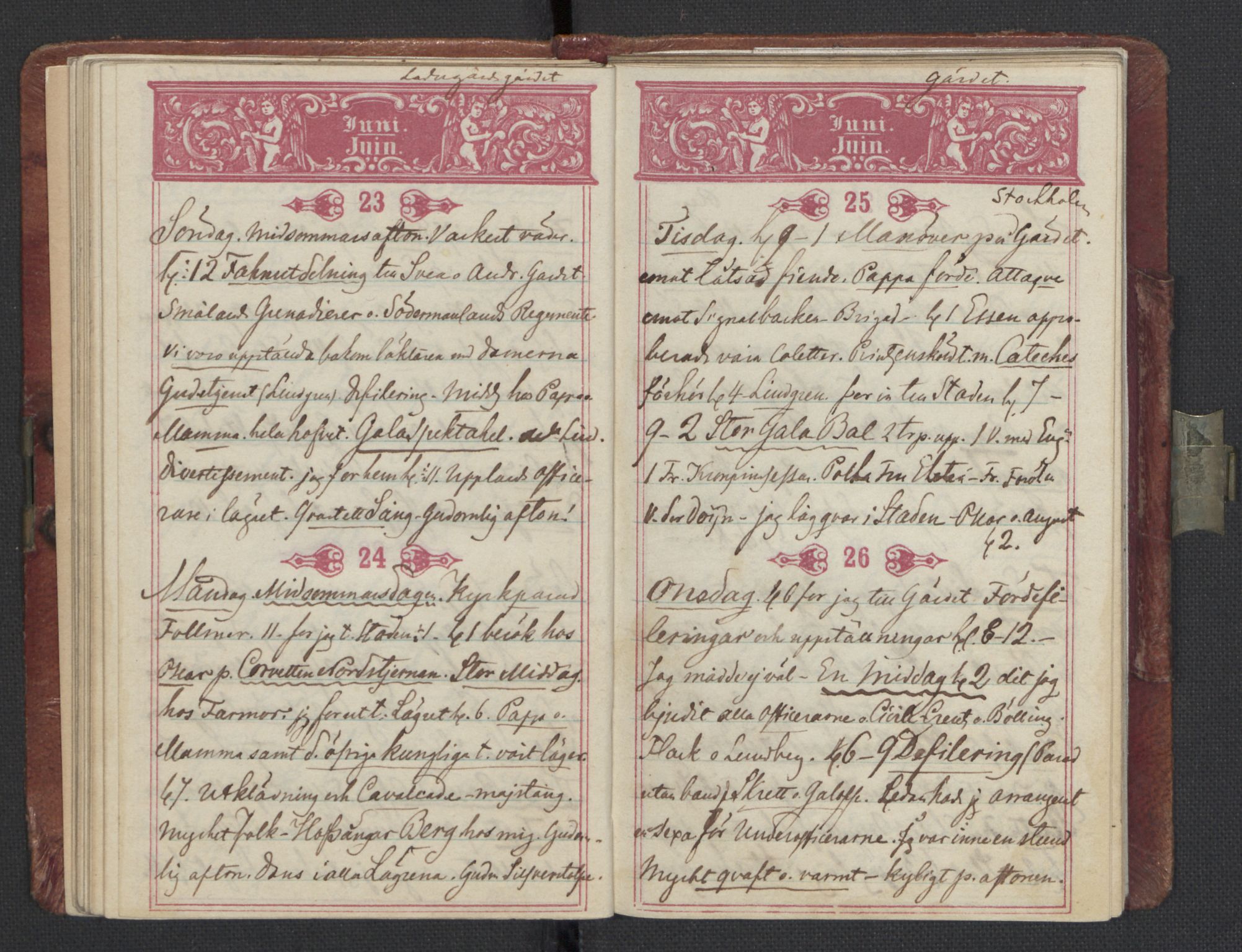 Bernadotte, AV/RA-PA-0318/F/L0001/0003: Privat materiale fra Bernadottefamilien / Dagbok, 1850, p. 51