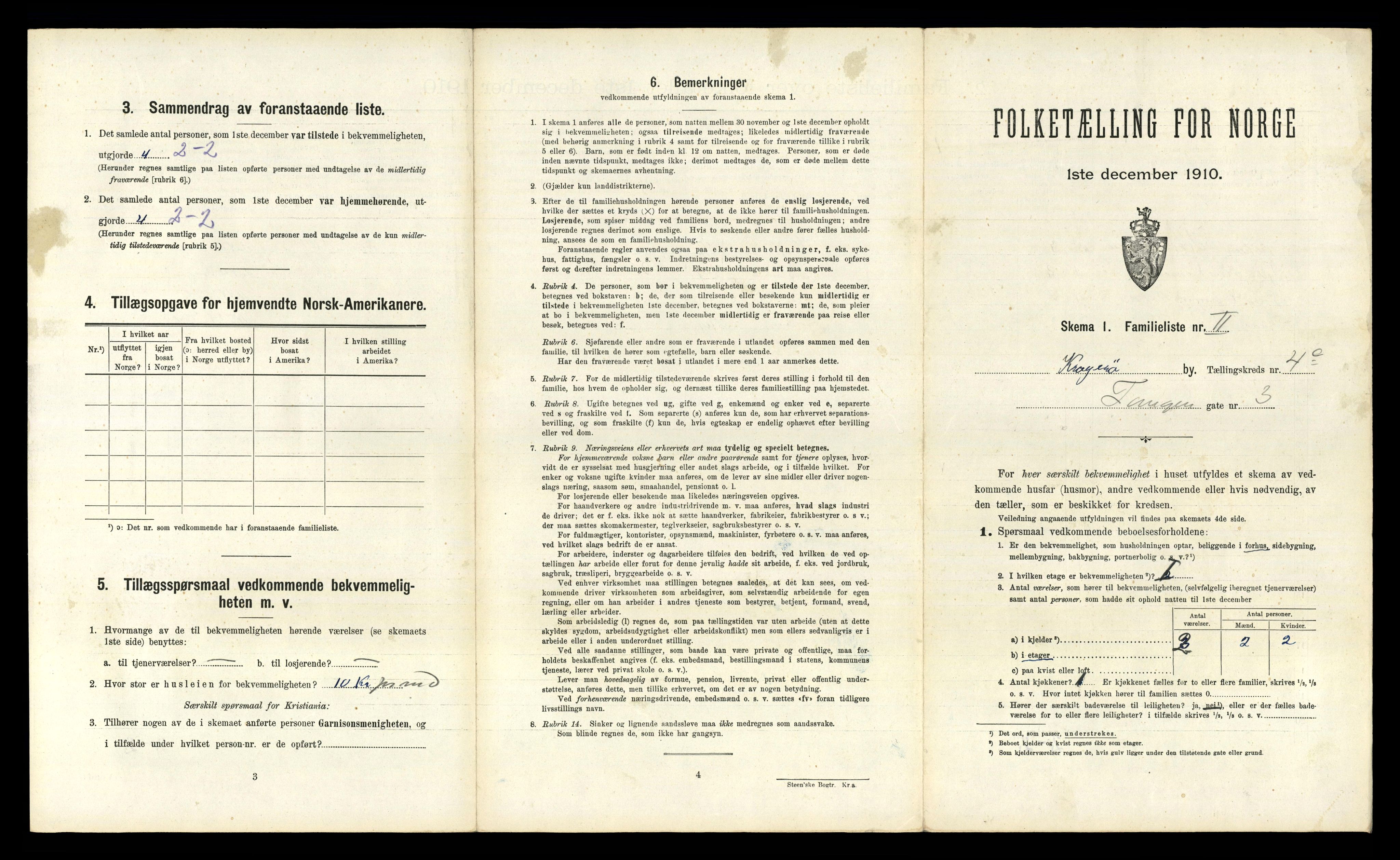 RA, 1910 census for Kragerø, 1910, p. 3952