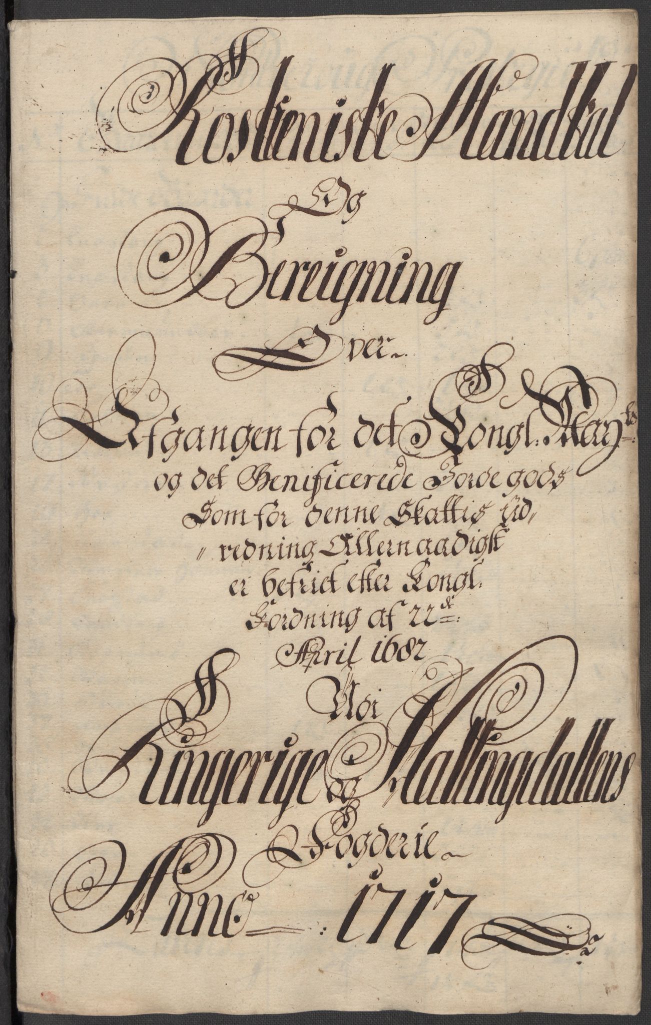 Rentekammeret inntil 1814, Reviderte regnskaper, Fogderegnskap, AV/RA-EA-4092/R23/L1475: Fogderegnskap Ringerike og Hallingdal, 1717, p. 116