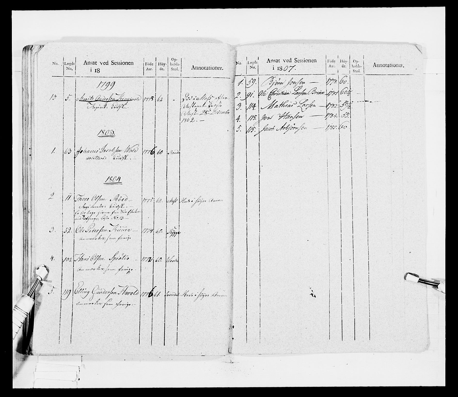 Generalitets- og kommissariatskollegiet, Det kongelige norske kommissariatskollegium, AV/RA-EA-5420/E/Eh/L0030a: Sønnafjelske gevorbne infanteriregiment, 1807, p. 249