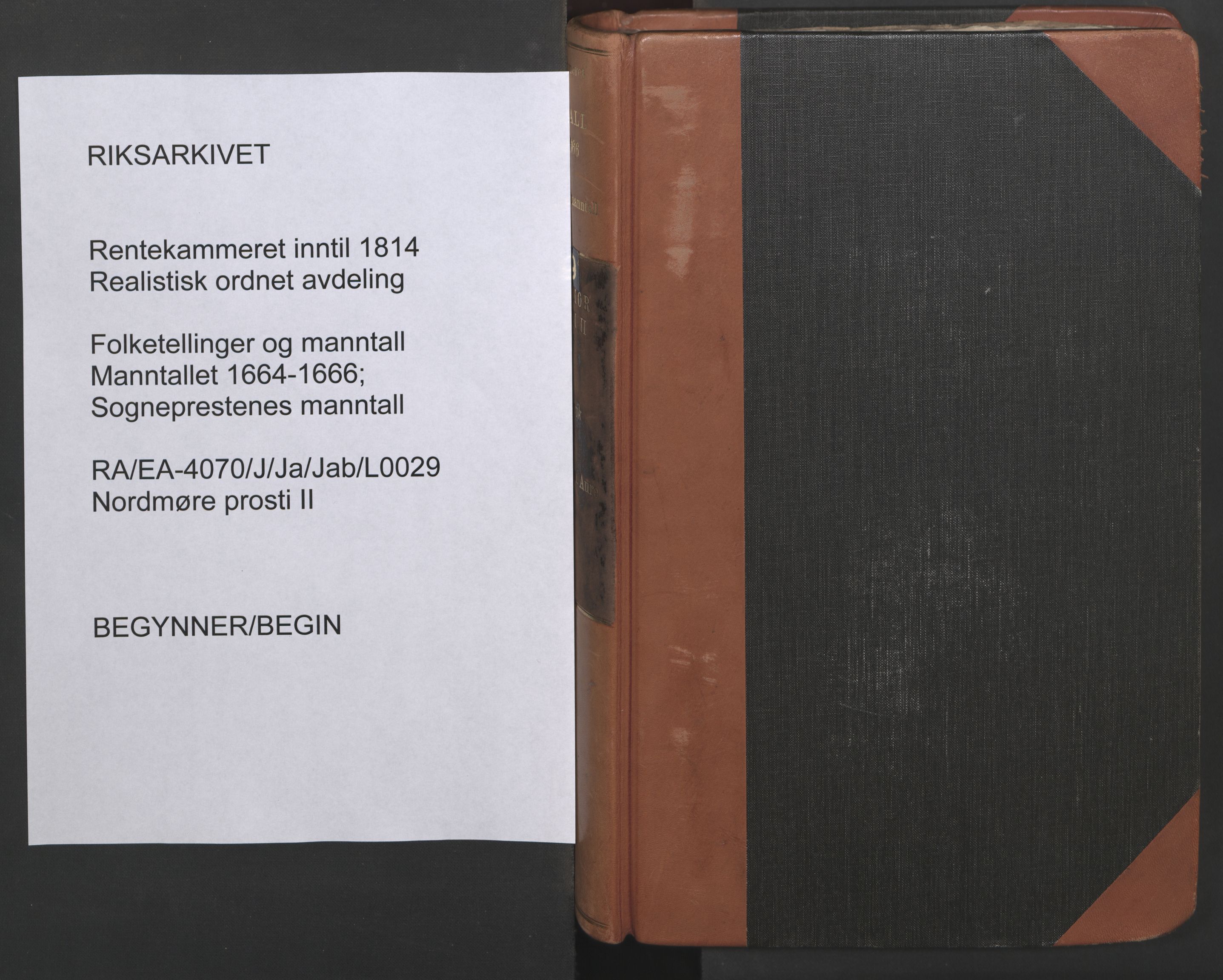 RA, Vicar's Census 1664-1666, no. 29: Nordmøre deanery, 1664-1666