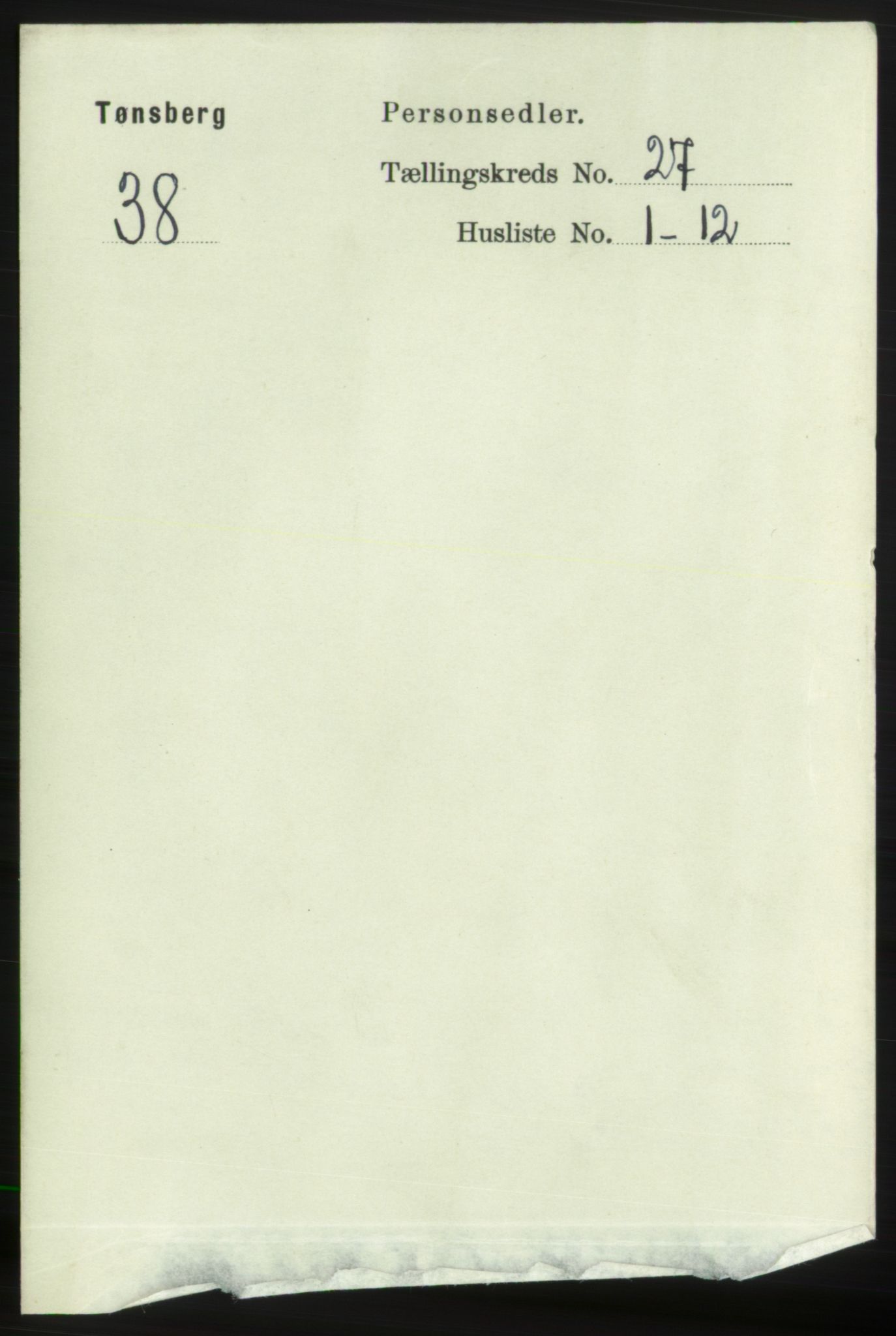 RA, 1891 census for 0705 Tønsberg, 1891, p. 6781