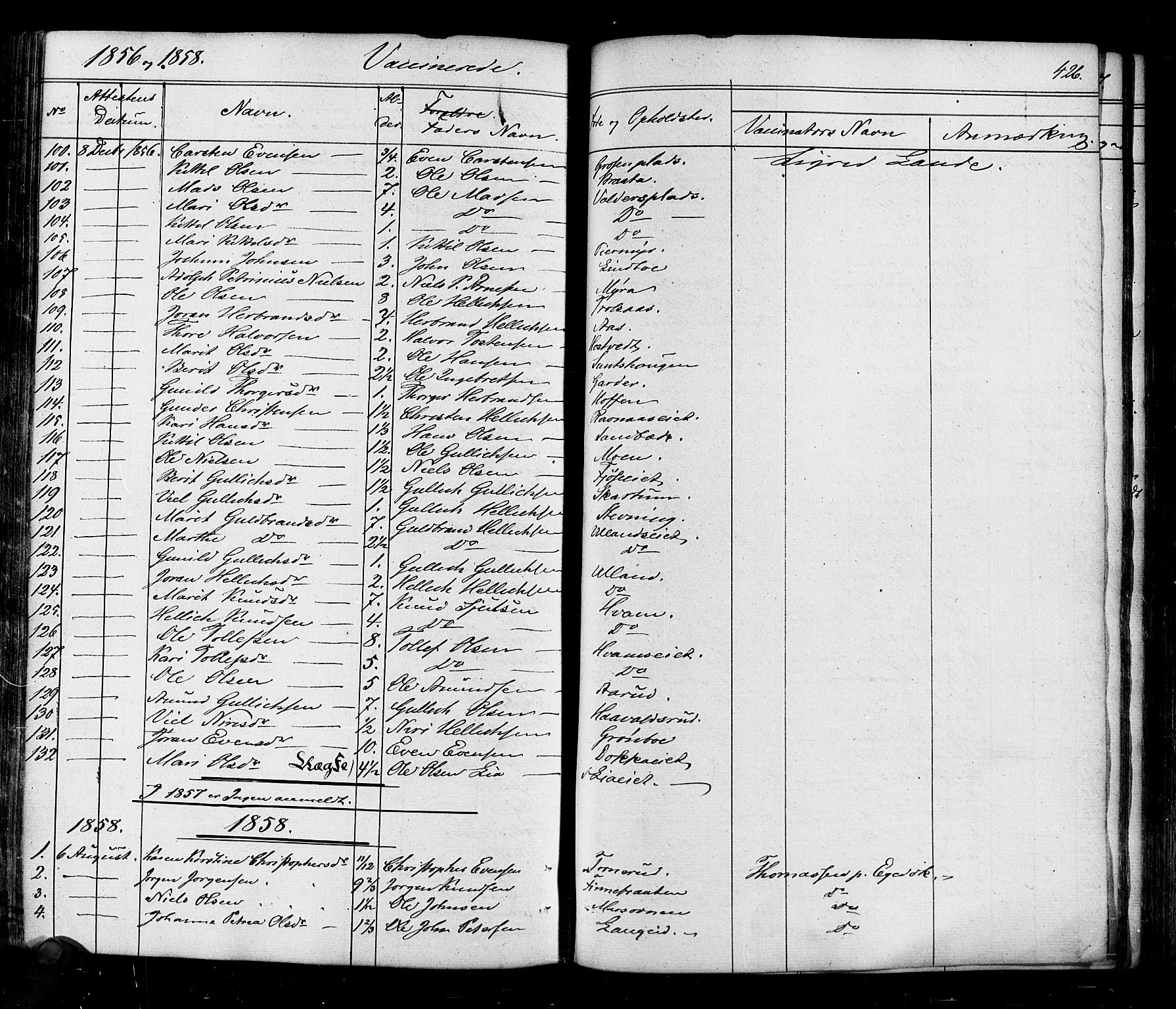 Flesberg kirkebøker, SAKO/A-18/F/Fa/L0006: Parish register (official) no. I 6, 1834-1860, p. 426