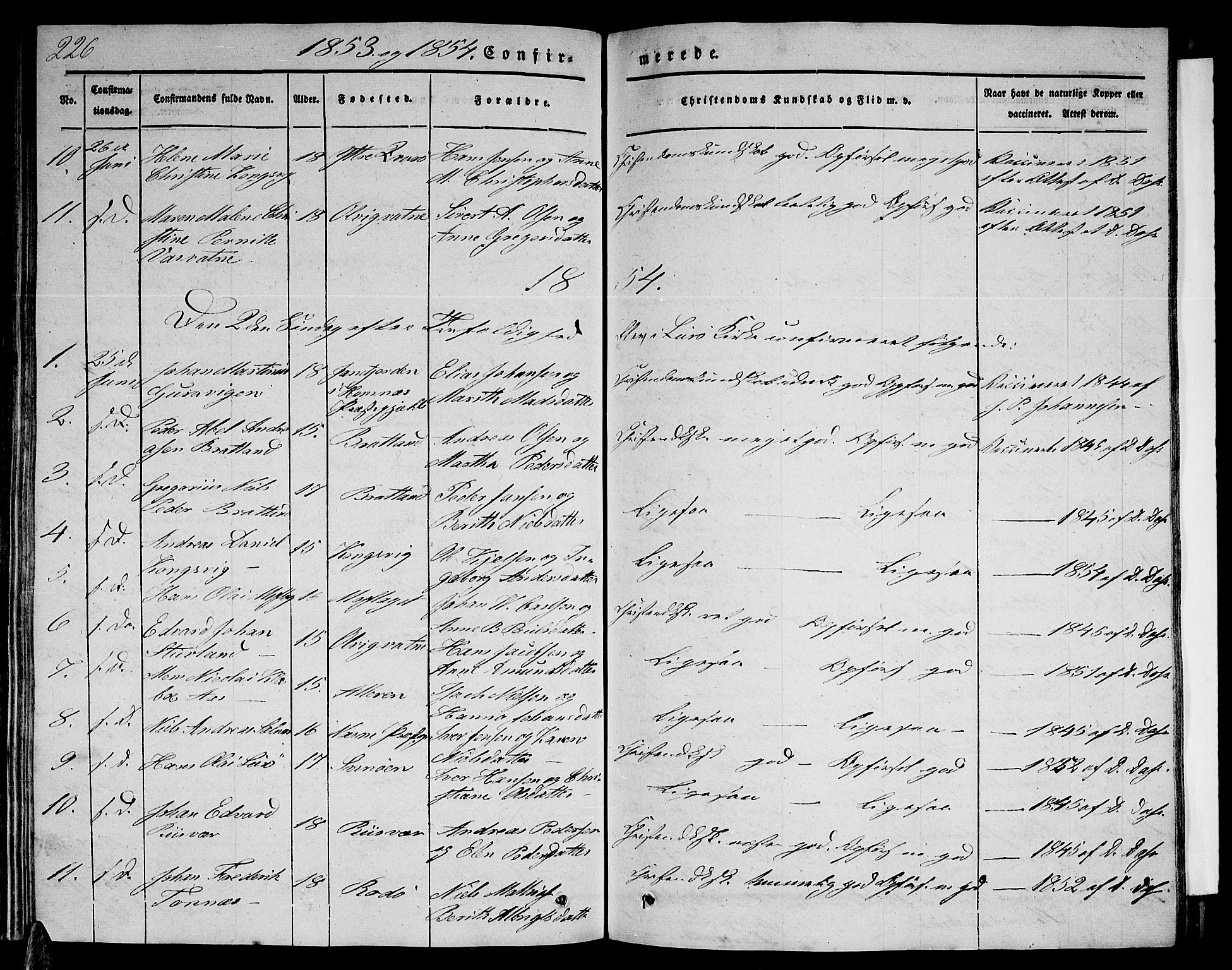 Ministerialprotokoller, klokkerbøker og fødselsregistre - Nordland, AV/SAT-A-1459/839/L0572: Parish register (copy) no. 839C02, 1841-1873, p. 226