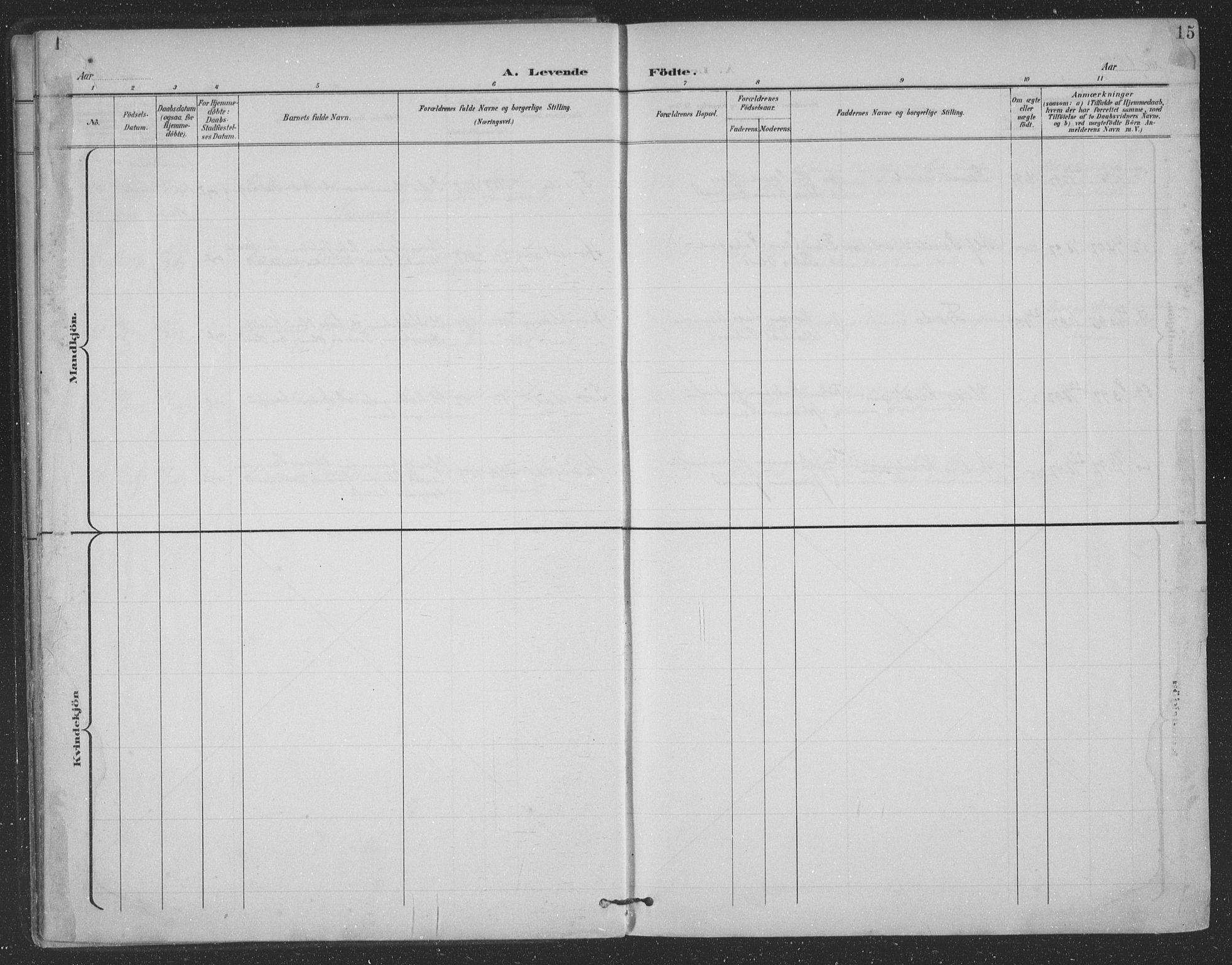 Ministerialprotokoller, klokkerbøker og fødselsregistre - Nordland, SAT/A-1459/863/L0899: Parish register (official) no. 863A11, 1897-1906, p. 15