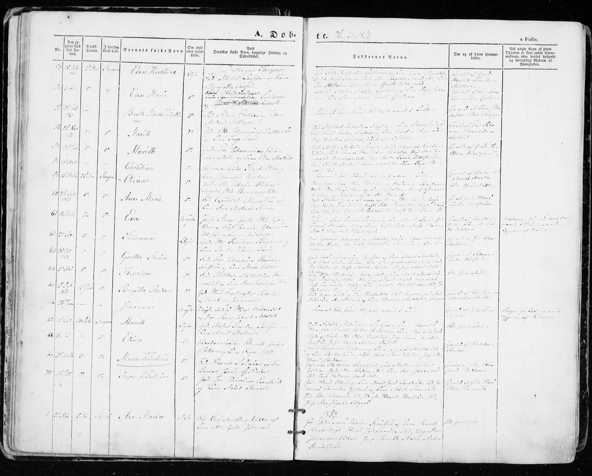 Skjervøy sokneprestkontor, AV/SATØ-S-1300/H/Ha/Haa/L0006kirke: Parish register (official) no. 6, 1848-1859