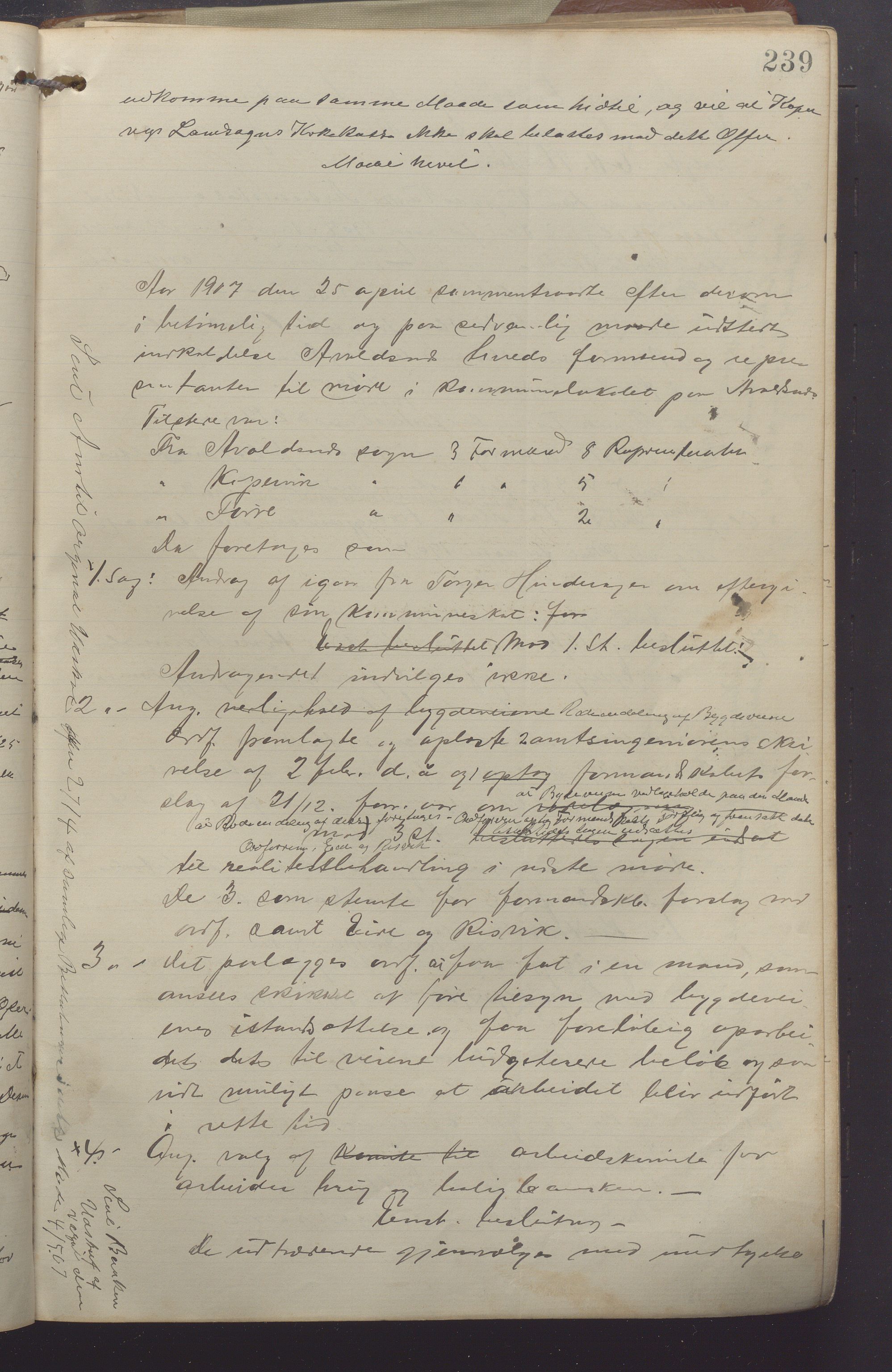 Avaldsnes kommune - Formannskapet, IKAR/K-101651/A/Aa/L0007: Møtebok, 1901-1917, p. 239