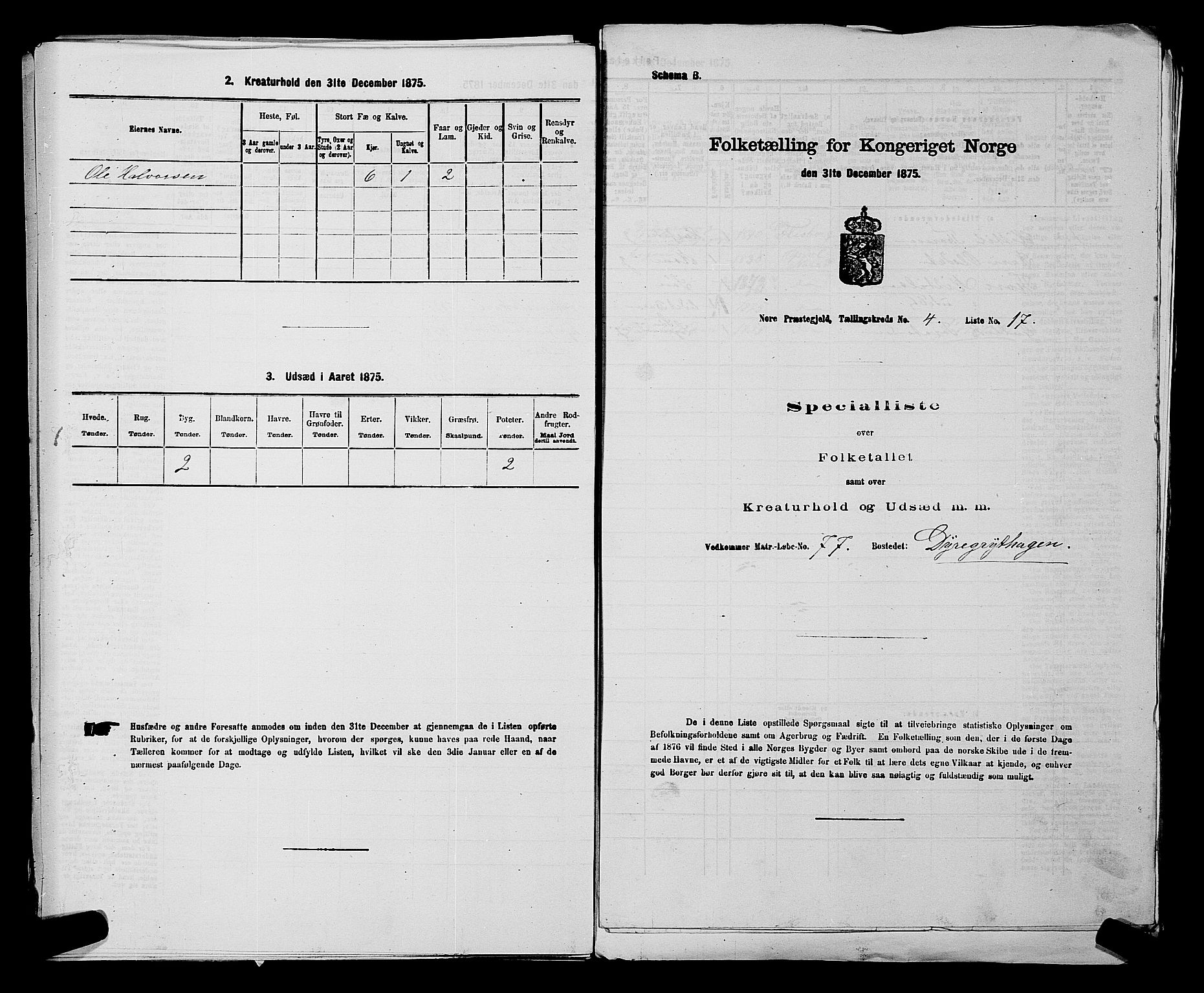 SAKO, 1875 census for 0633P Nore, 1875, p. 586