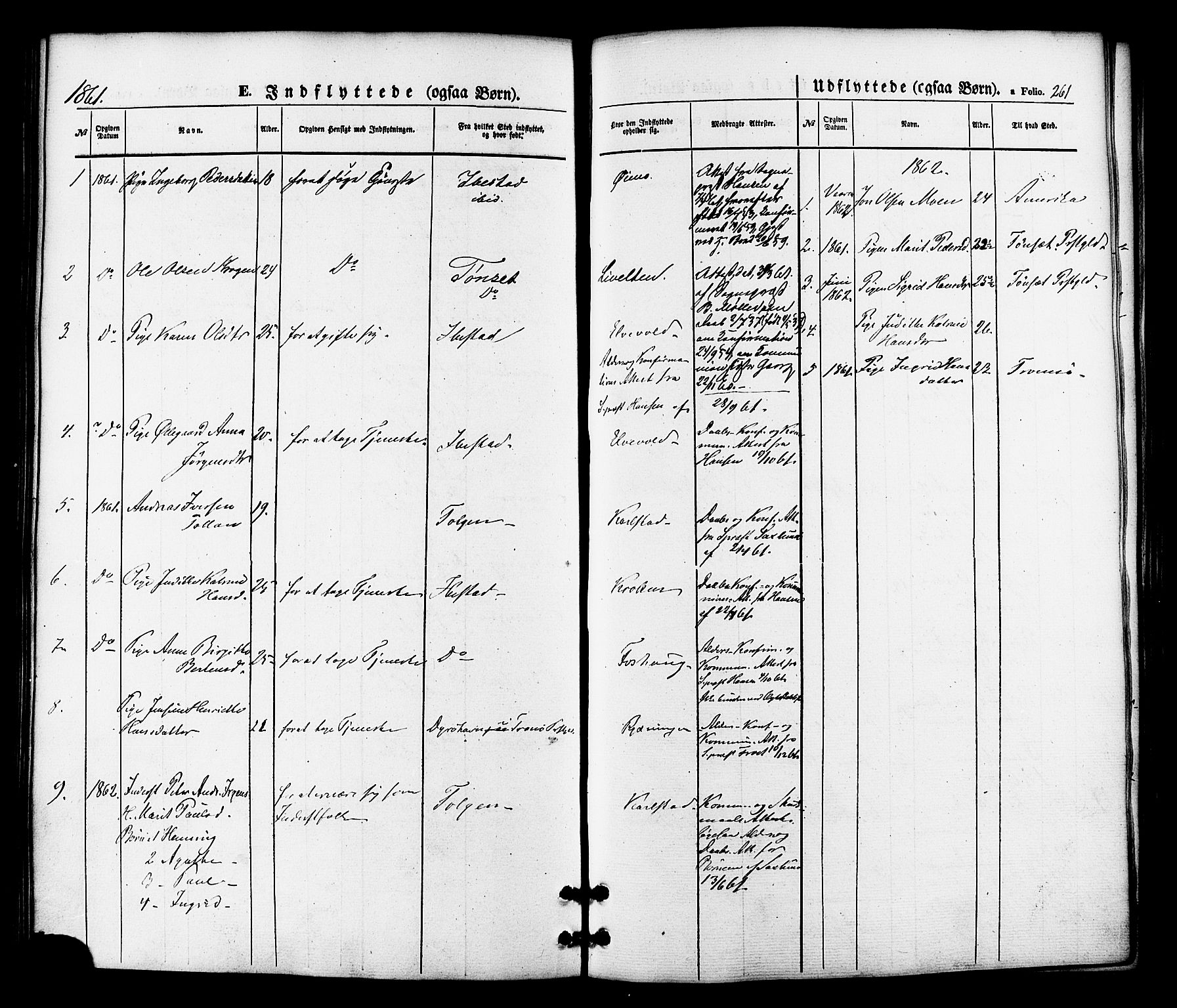 Målselv sokneprestembete, AV/SATØ-S-1311/G/Ga/Gaa/L0008kirke: Parish register (official) no. 8, 1851-1877, p. 261