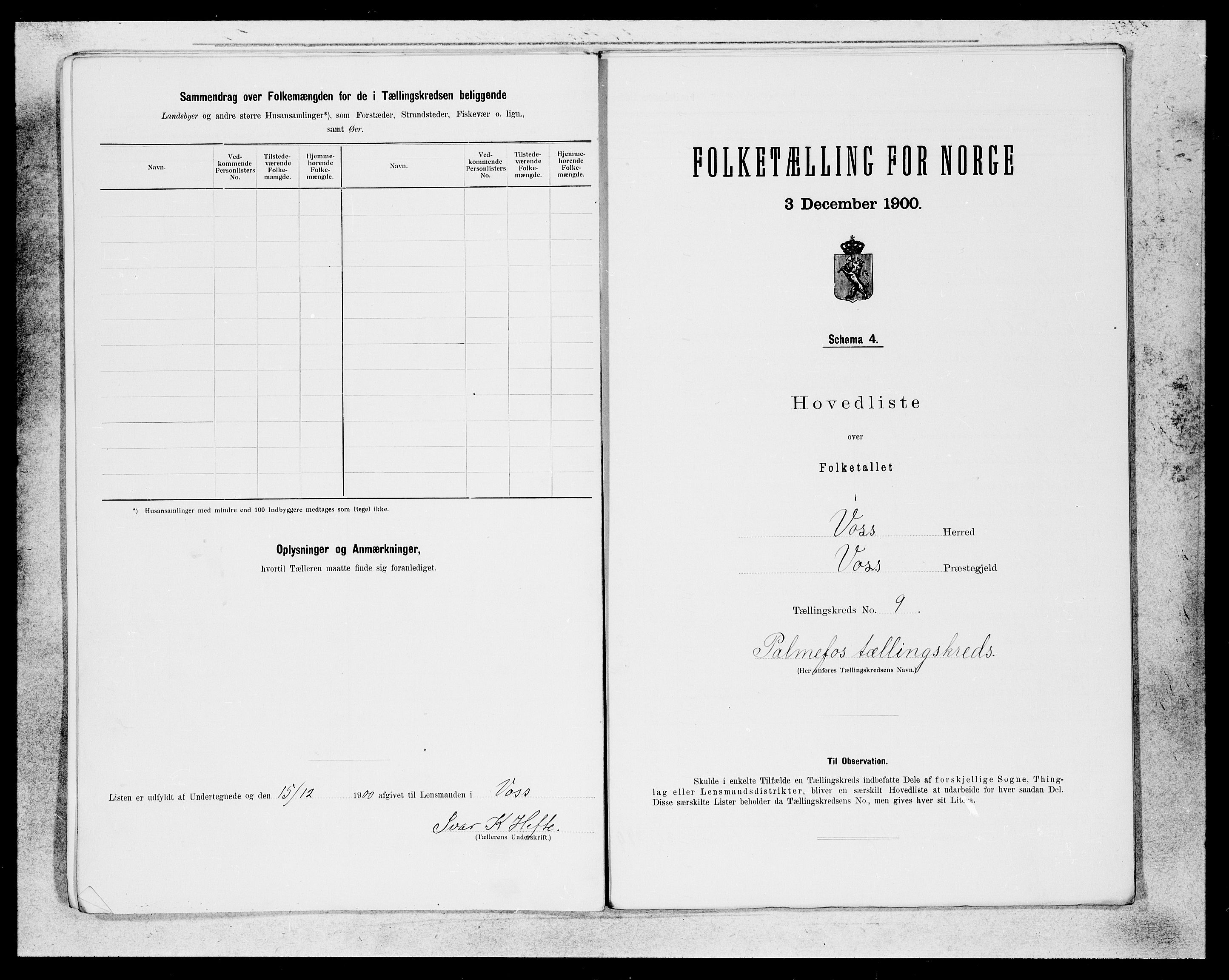 SAB, 1900 census for Voss, 1900, p. 19