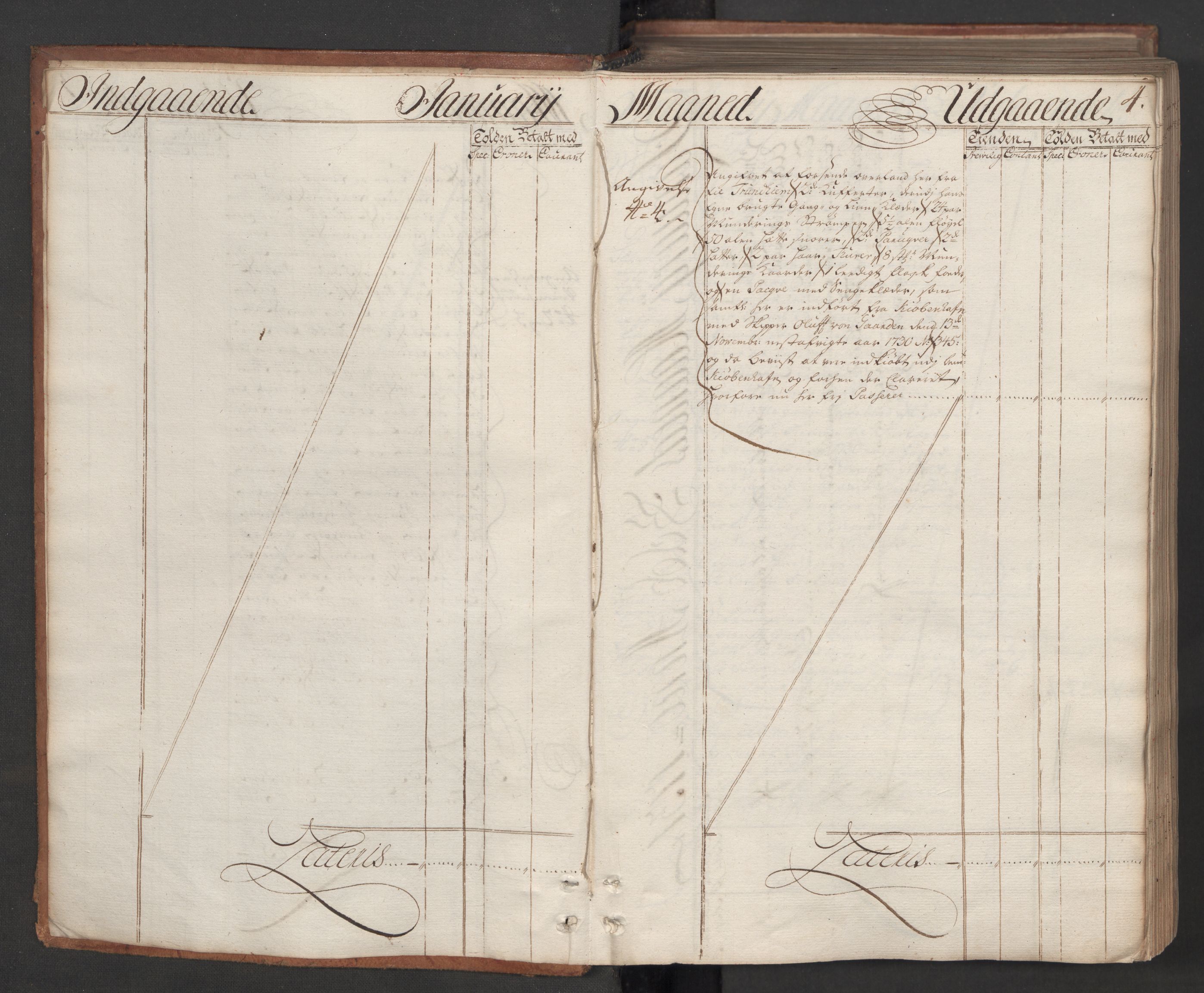 Generaltollkammeret, tollregnskaper, AV/RA-EA-5490/R08/L0009/0001: Tollregnskaper Drammen / Hovedtollbok, 1731, p. 3b-4a