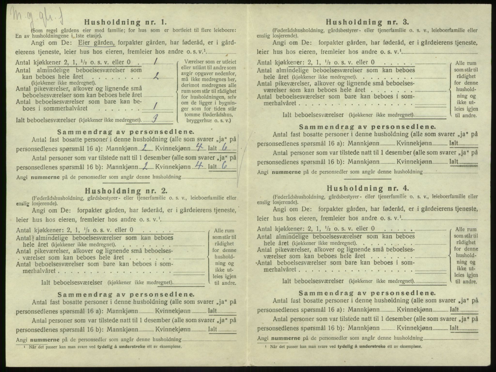 SAB, 1920 census for Gaular, 1920, p. 241