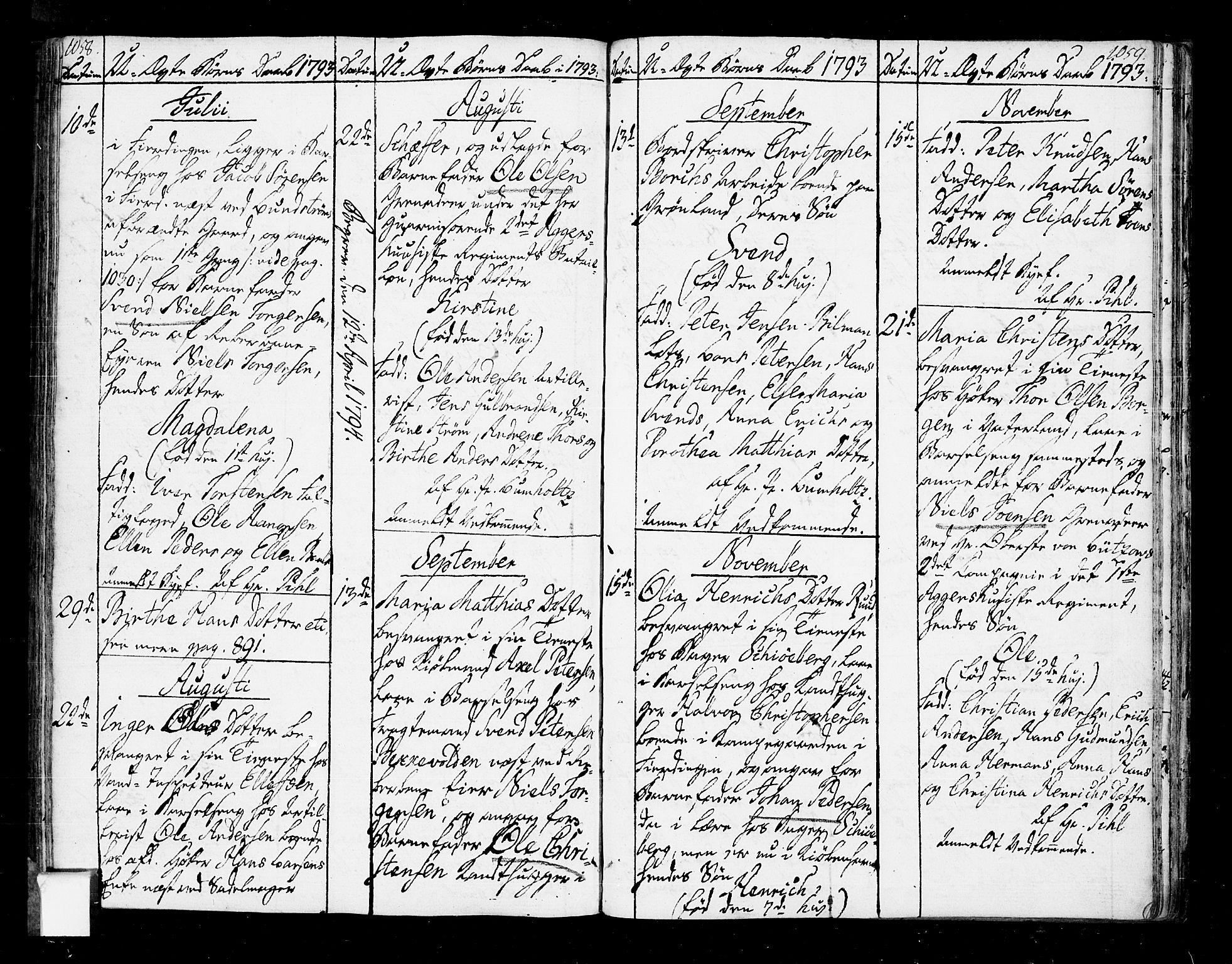 Oslo domkirke Kirkebøker, SAO/A-10752/F/Fa/L0005: Parish register (official) no. 5, 1787-1806, p. 1058-1059