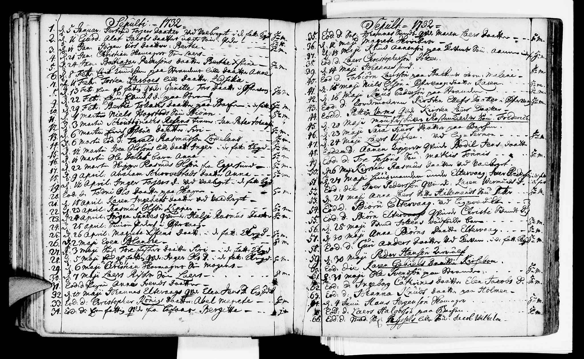 Domkirken sokneprestkontor, SAST/A-101812/001/30/30BA/L0002: Parish register (official) no. A 2 /1, 1727-1738