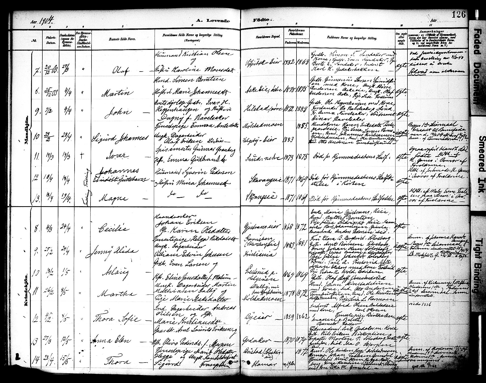 Nes prestekontor, Hedmark, SAH/PREST-020/K/Ka/L0009: Parish register (official) no. 9, 1887-1905, p. 126