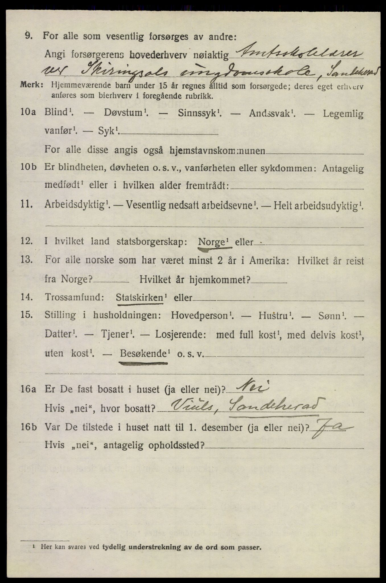 SAKO, 1920 census for Sem, 1920, p. 13018