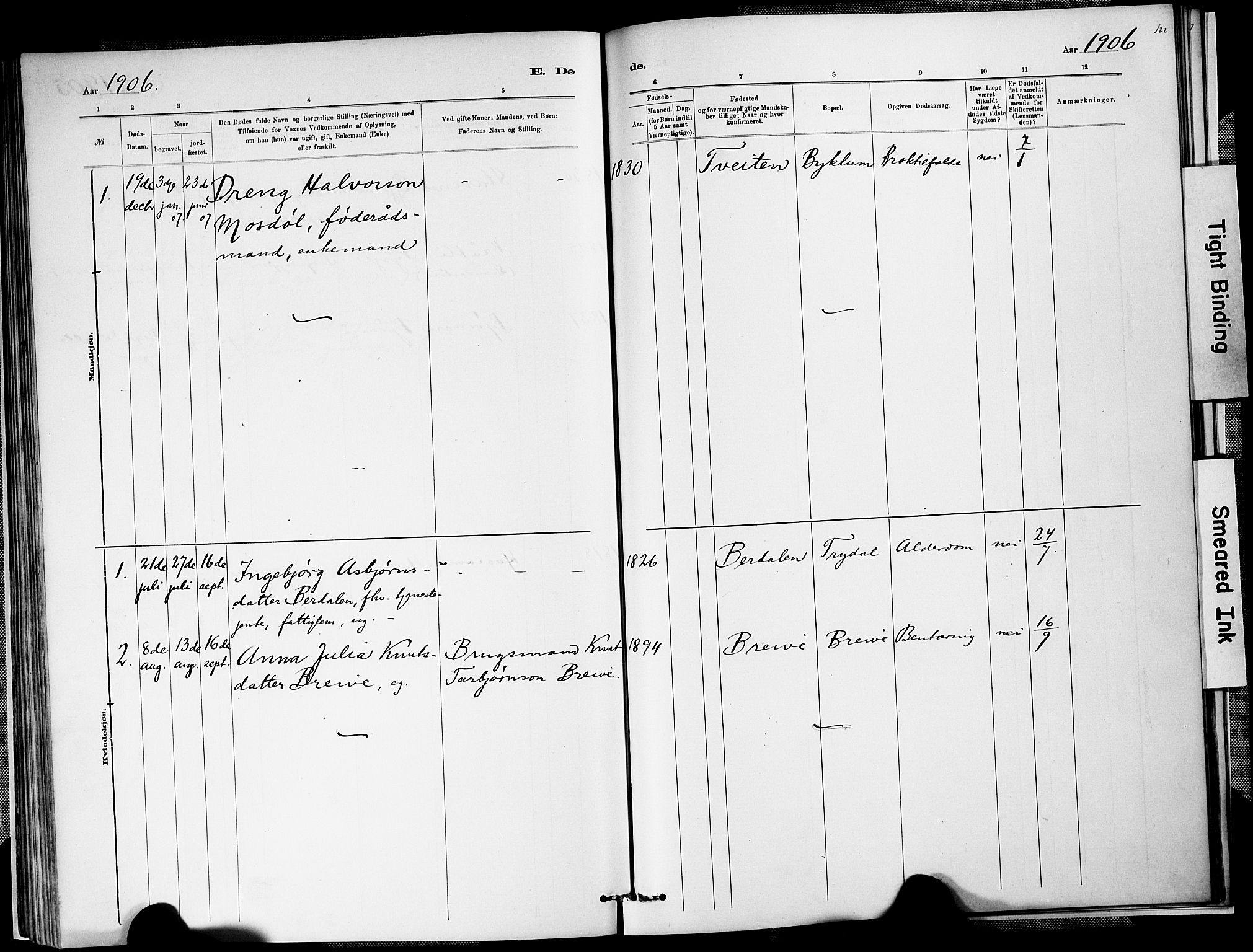 Valle sokneprestkontor, SAK/1111-0044/F/Fa/Faa/L0001: Parish register (official) no. A 1, 1882-1907, p. 122