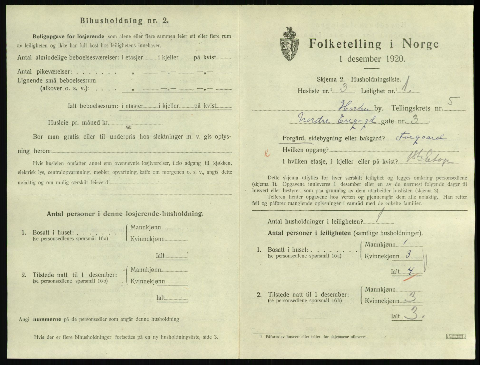 SAKO, 1920 census for Horten, 1920, p. 5637