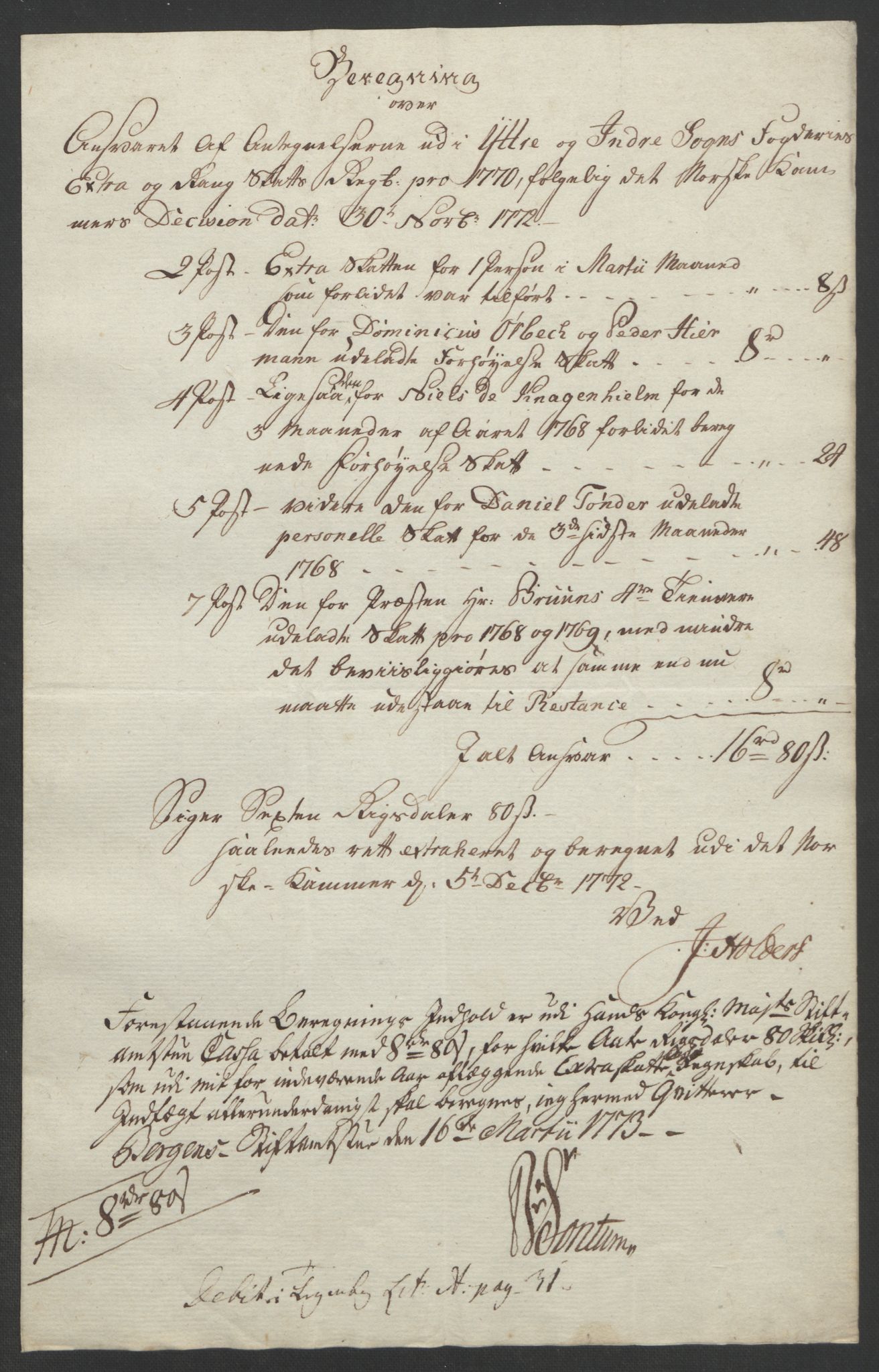 Rentekammeret inntil 1814, Realistisk ordnet avdeling, RA/EA-4070/Ol/L0018: [Gg 10]: Ekstraskatten, 23.09.1762. Sogn, 1762-1772, p. 389