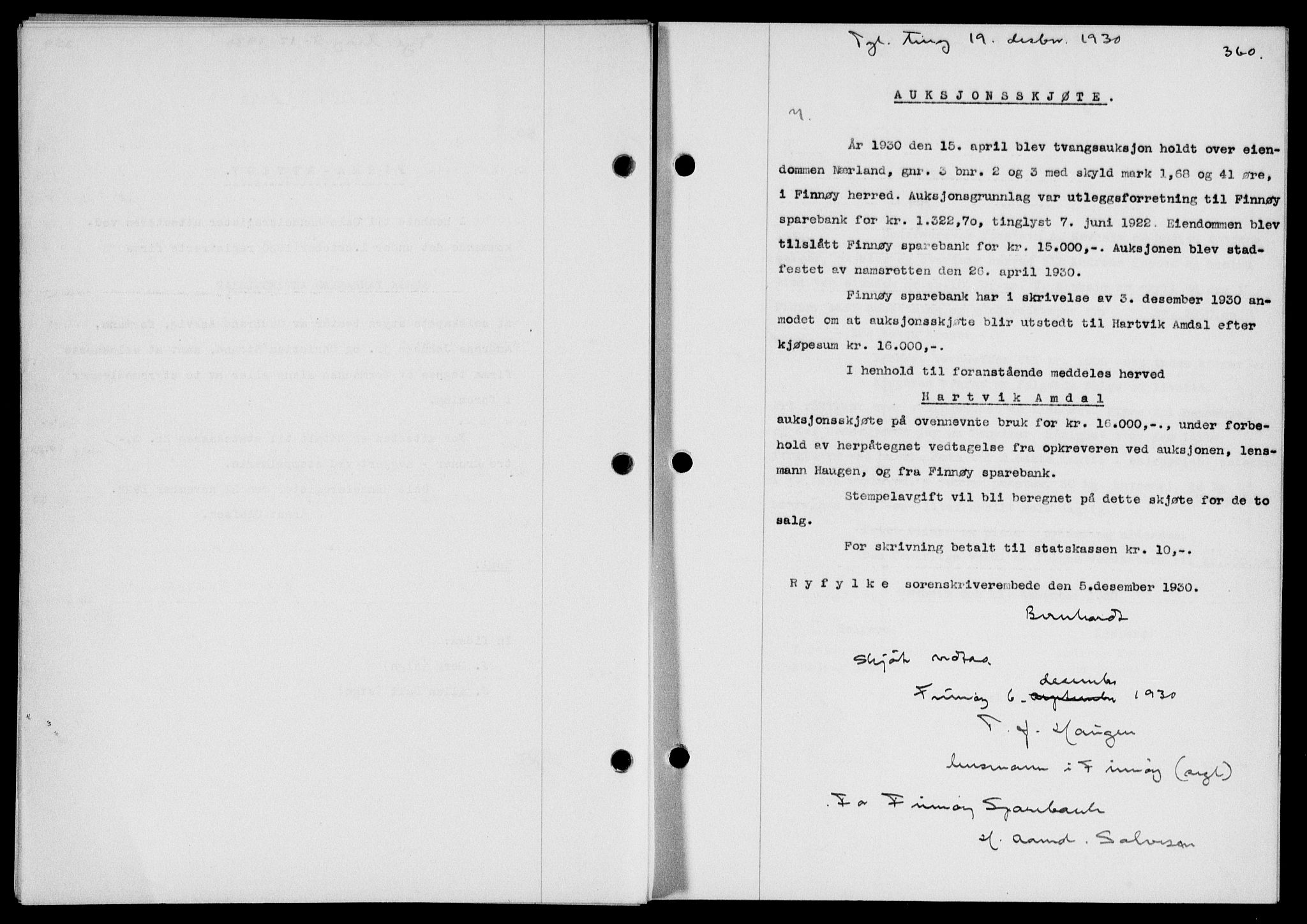 Ryfylke tingrett, SAST/A-100055/001/II/IIB/L0061: Mortgage book no. 40, 1930-1931, Deed date: 19.12.1930