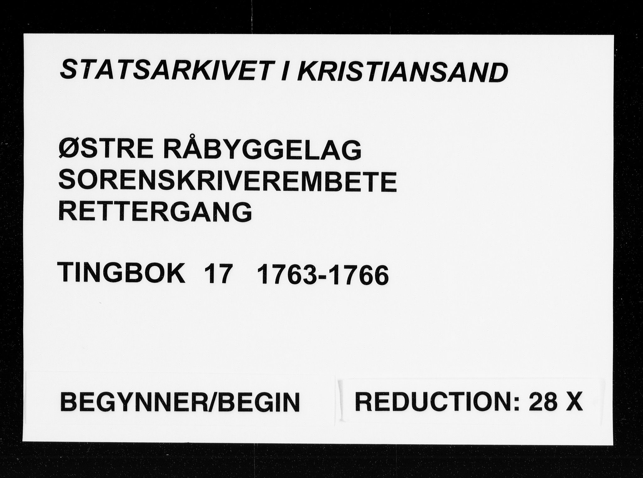 Østre Råbyggelag sorenskriveri, SAK/1221-0016/F/Fa/L0018: Tingbok nr 17 med register, 1763-1766