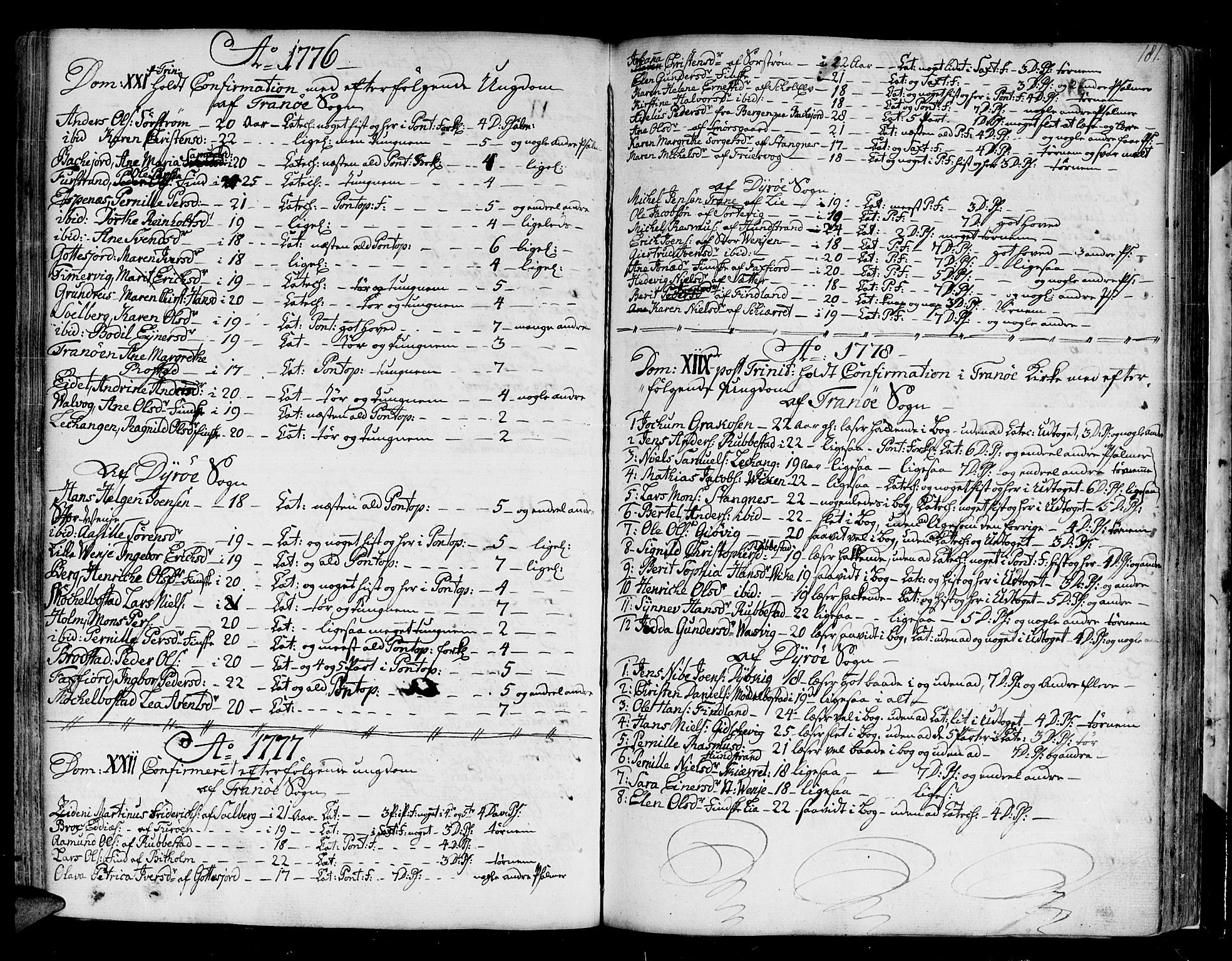 Tranøy sokneprestkontor, SATØ/S-1313/I/Ia/Iaa/L0002kirke: Parish register (official) no. 2, 1773-1806, p. 181