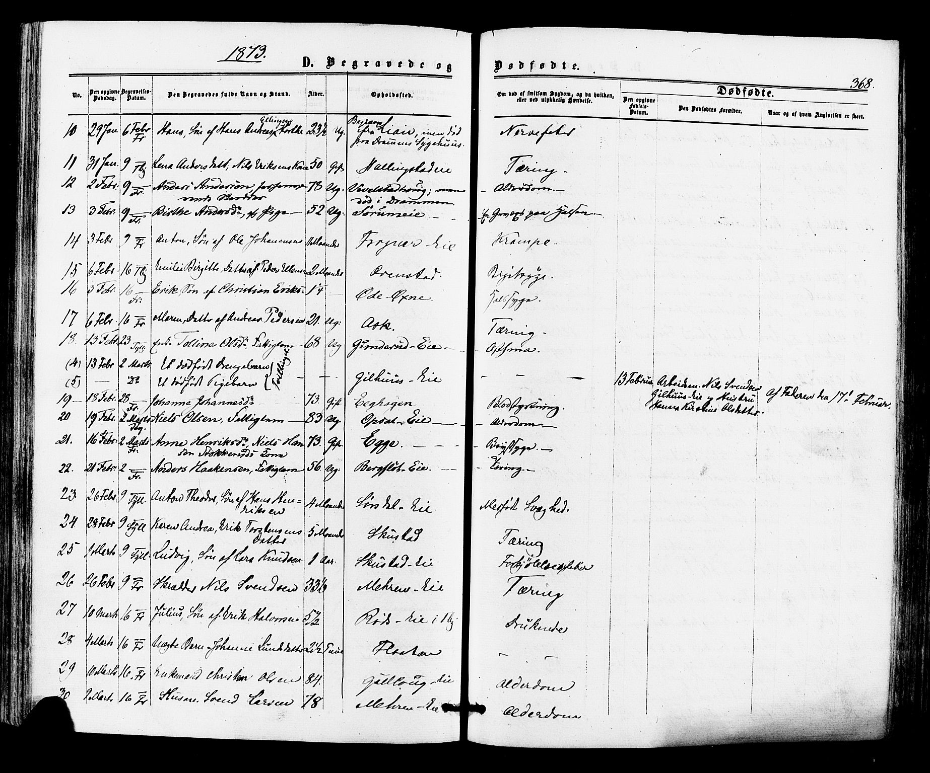 Lier kirkebøker, AV/SAKO-A-230/F/Fa/L0013: Parish register (official) no. I 13, 1865-1874, p. 368