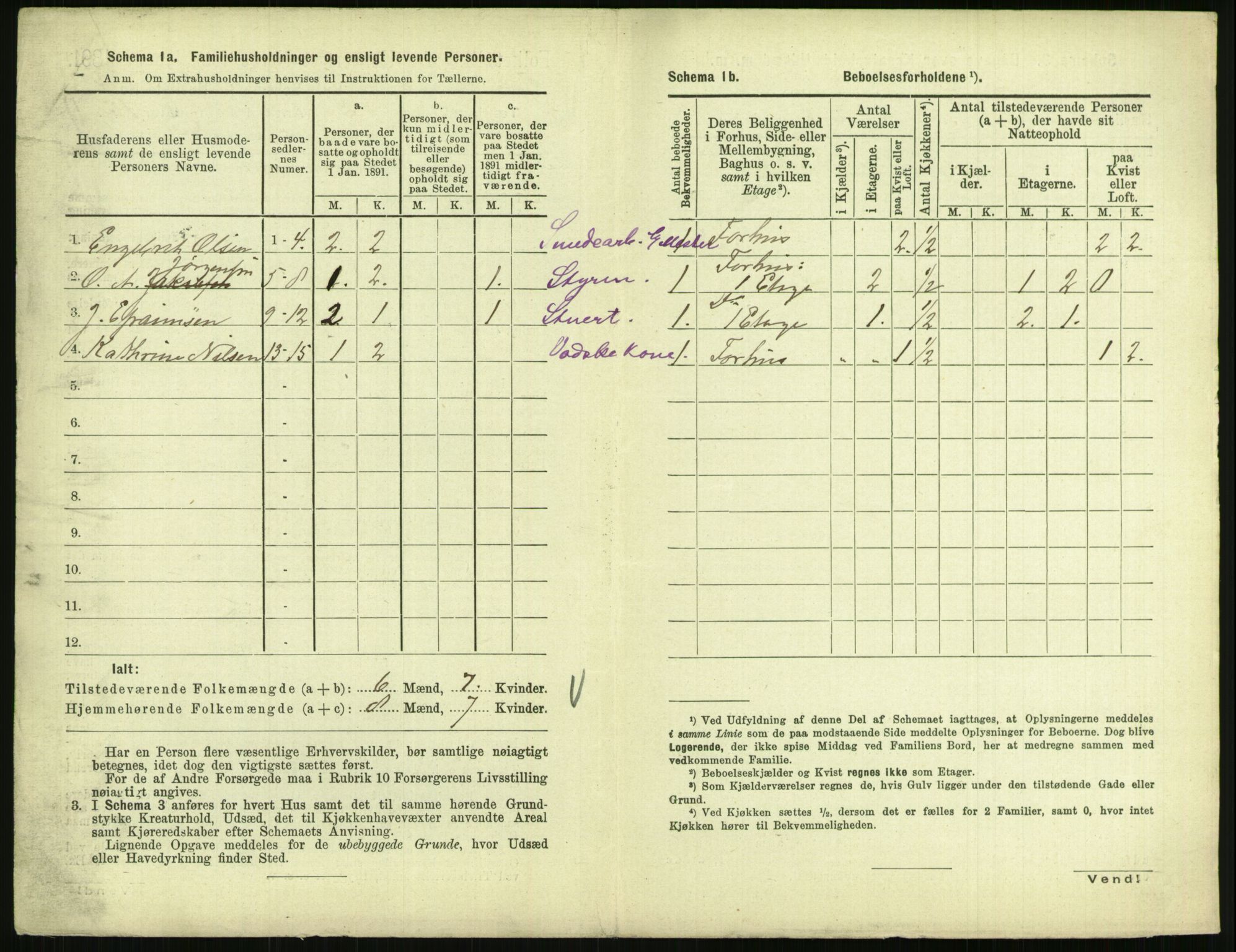 RA, 1891 census for 0904 Grimstad, 1891, p. 303