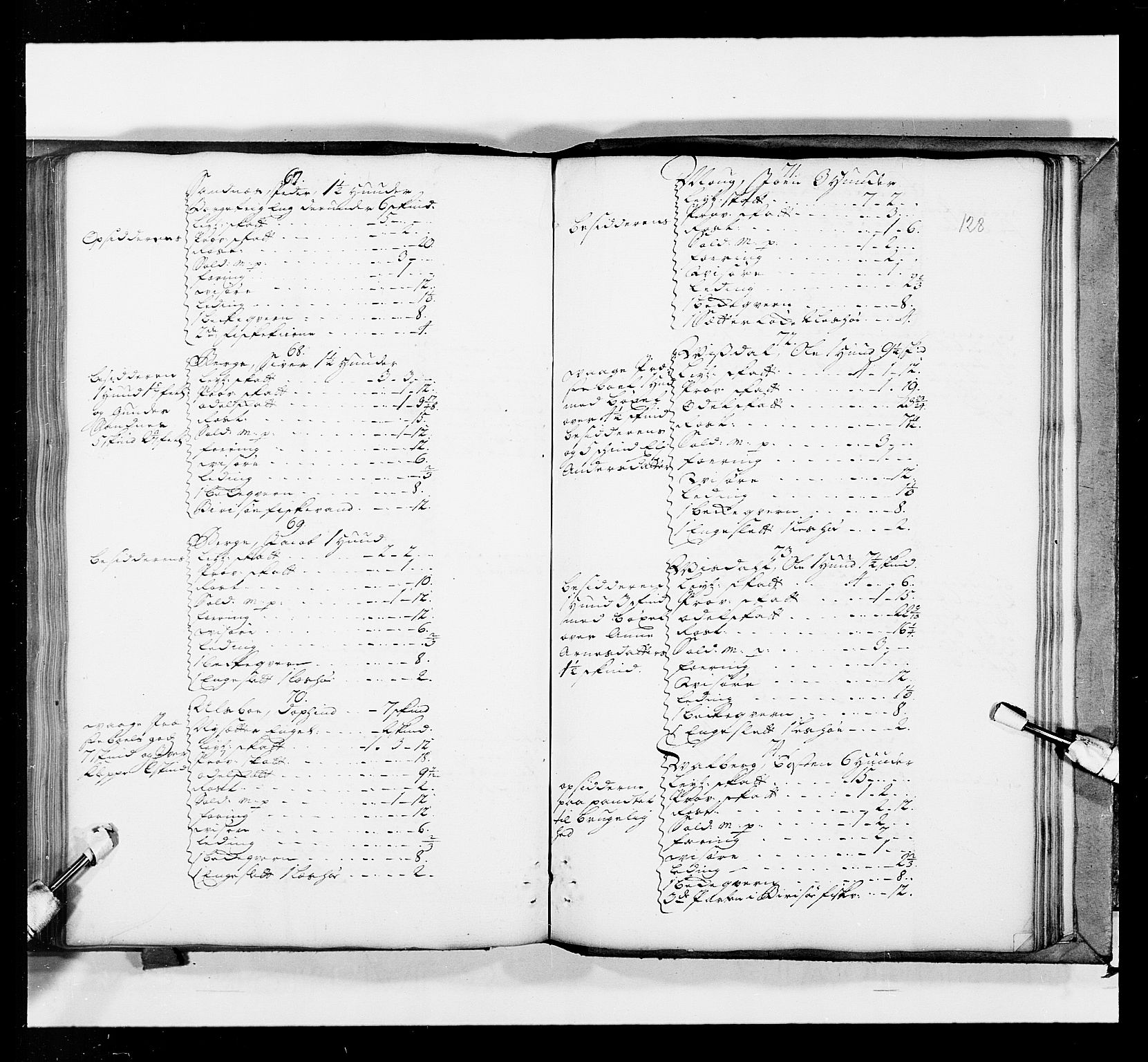 Stattholderembetet 1572-1771, AV/RA-EA-2870/Ek/L0036/0001: Jordebøker 1662-1720: / Matrikkel for Gudbrandsdal, 1719, p. 127b-128a