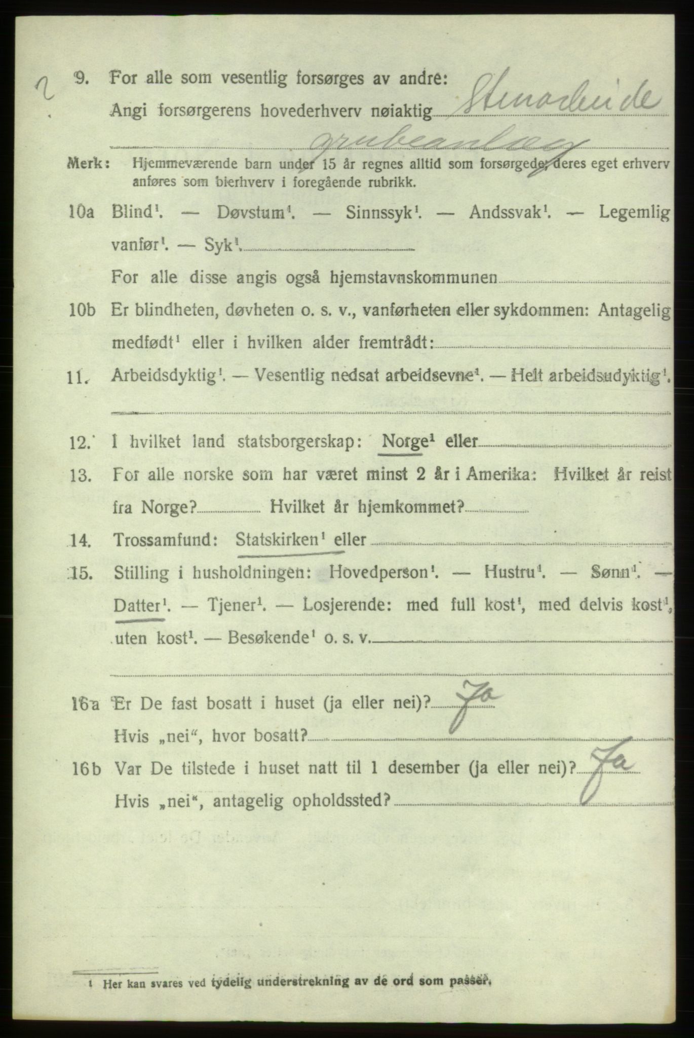 SAB, 1920 census for Stord, 1920, p. 7562