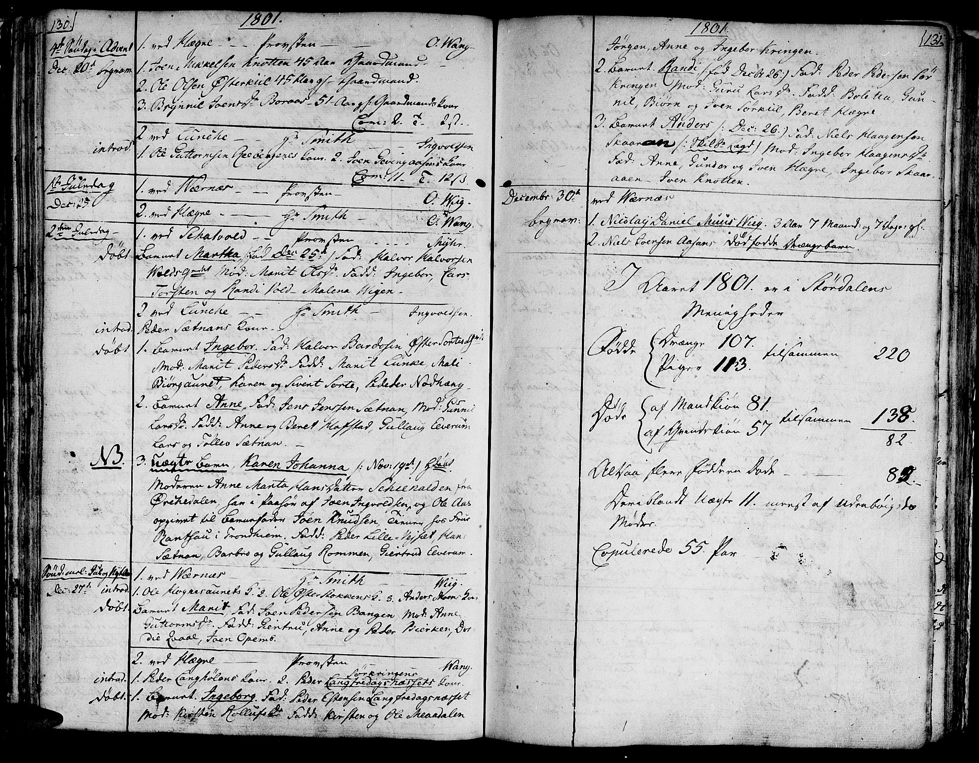 Ministerialprotokoller, klokkerbøker og fødselsregistre - Nord-Trøndelag, SAT/A-1458/709/L0060: Parish register (official) no. 709A07, 1797-1815, p. 130-131