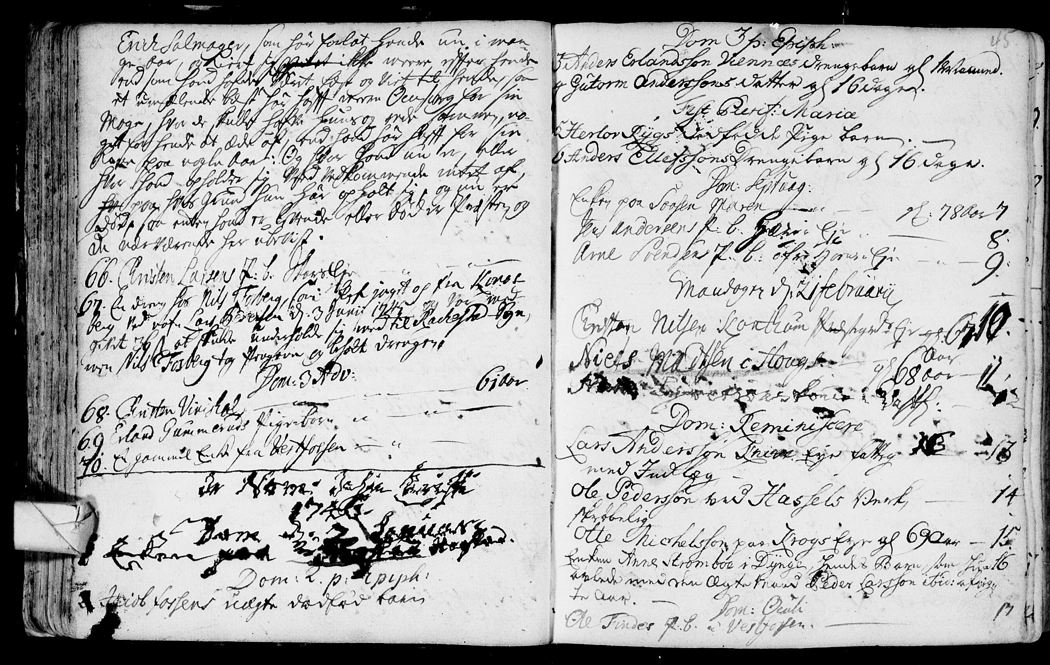 Eiker kirkebøker, AV/SAKO-A-4/F/Fa/L0007: Parish register (official) no. I 7 /1, 1733-1808, p. 45