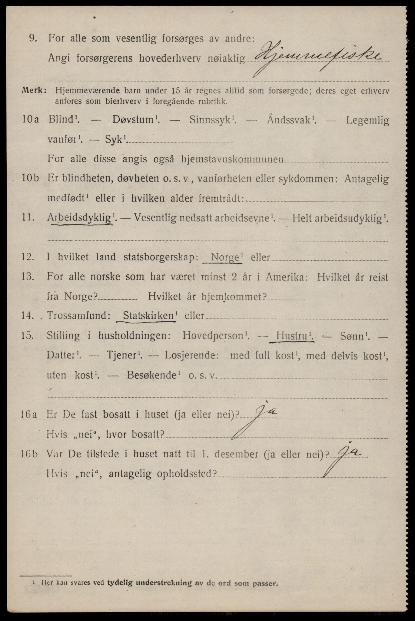SAST, 1920 census for Eigersund, 1920, p. 4992