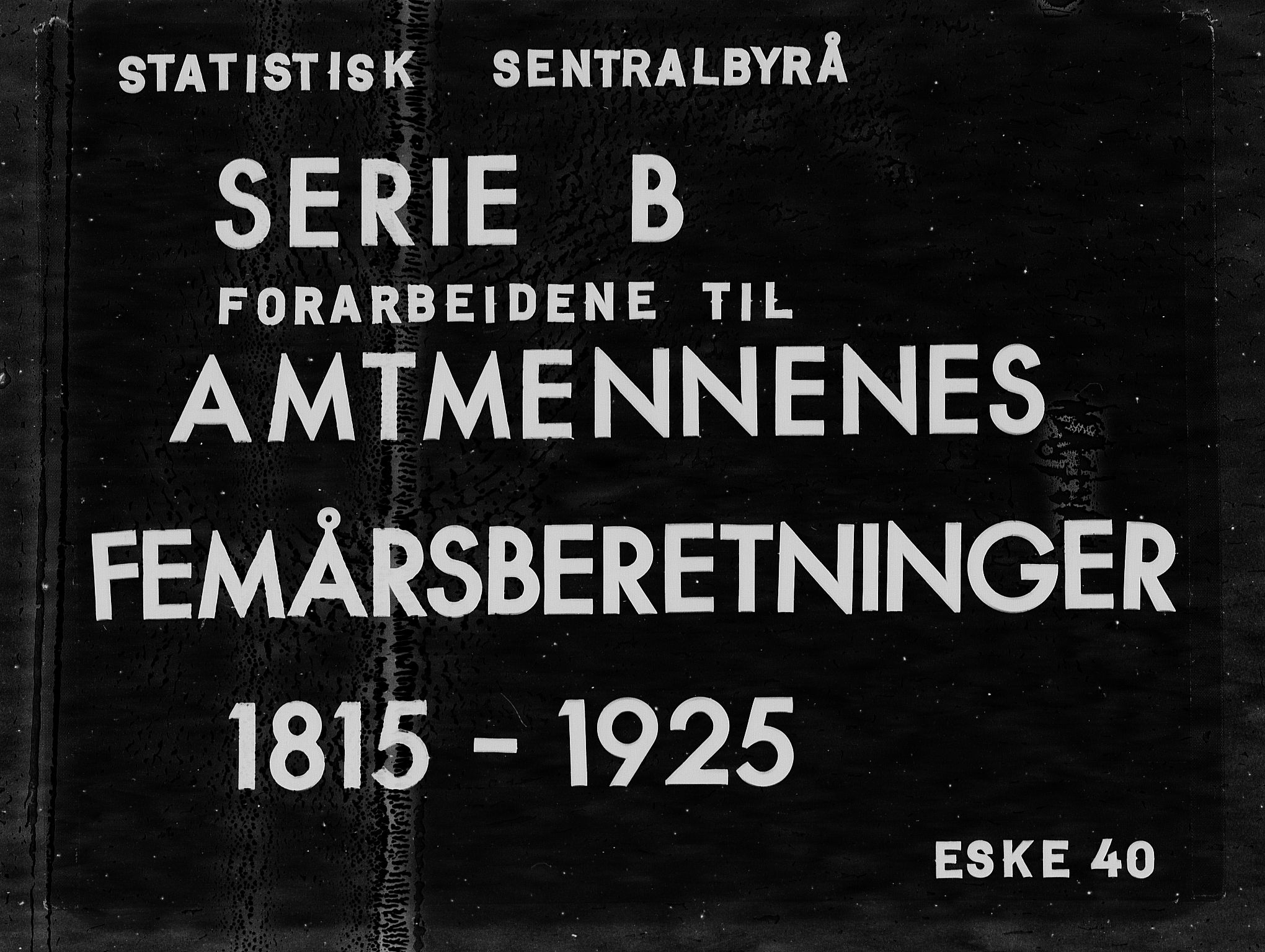 Statistisk sentralbyrå, Næringsøkonomiske emner, Generelt - Amtmennenes femårsberetninger, AV/RA-S-2233/F/Fa/L0040: --, 1871-1875, p. 1