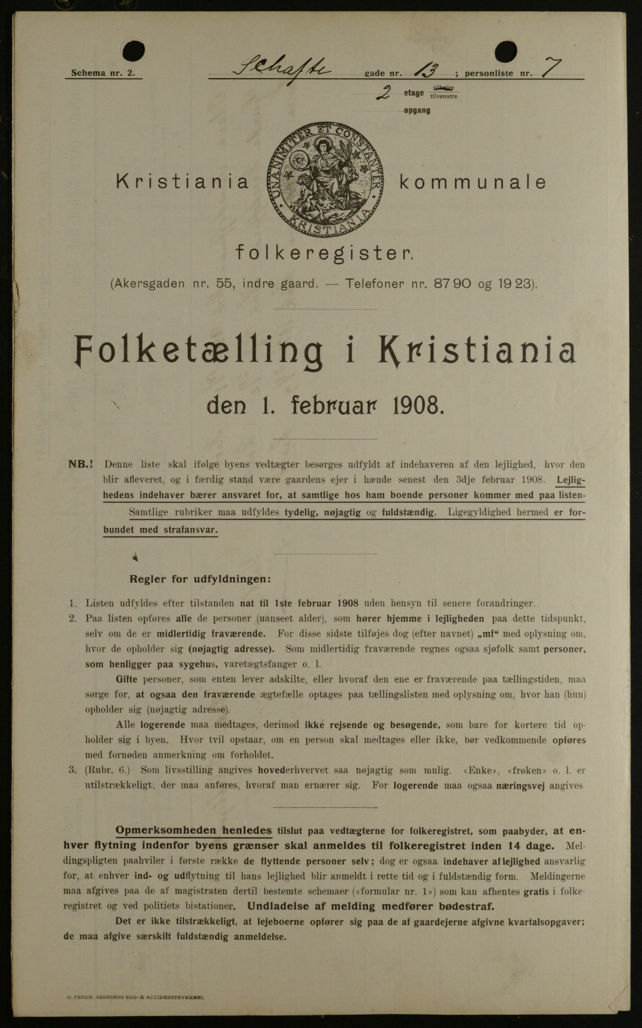 OBA, Municipal Census 1908 for Kristiania, 1908, p. 80624