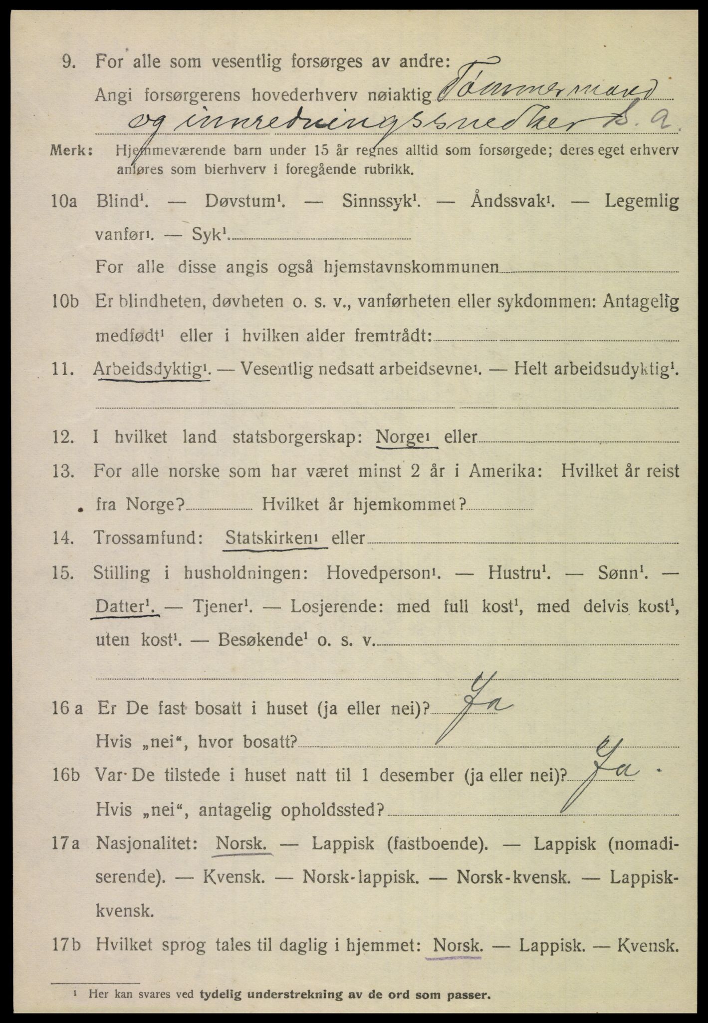 SAT, 1920 census for Leiranger, 1920, p. 1736