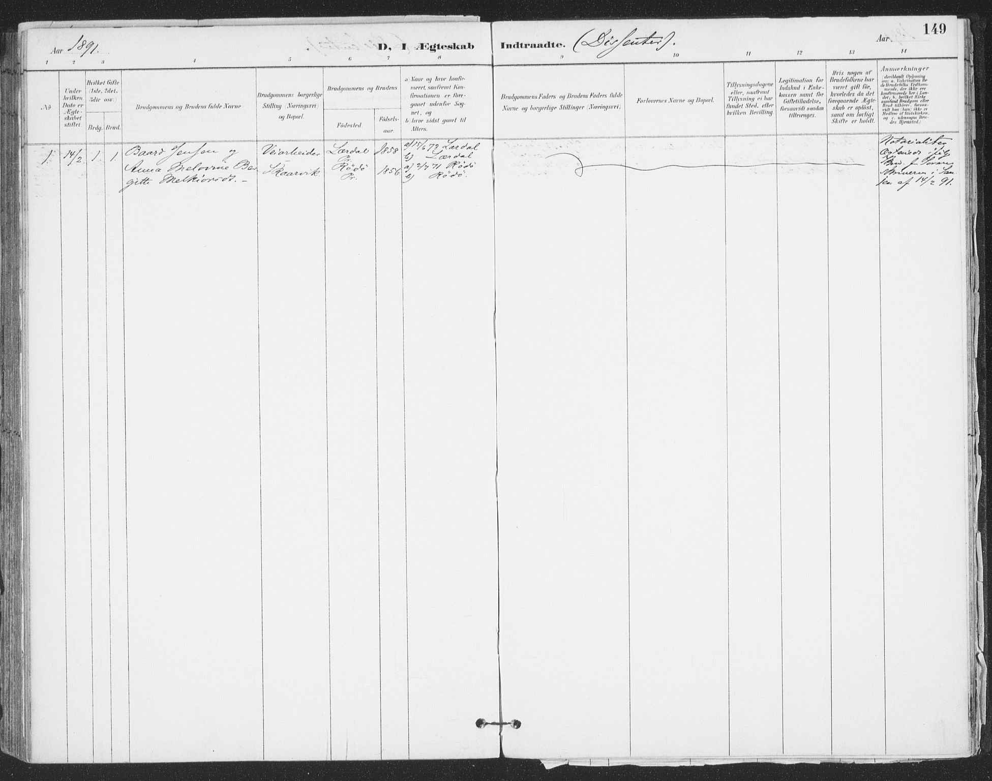 Ibestad sokneprestembete, SATØ/S-0077/H/Ha/Haa/L0015kirke: Parish register (official) no. 15, 1888-1899, p. 149