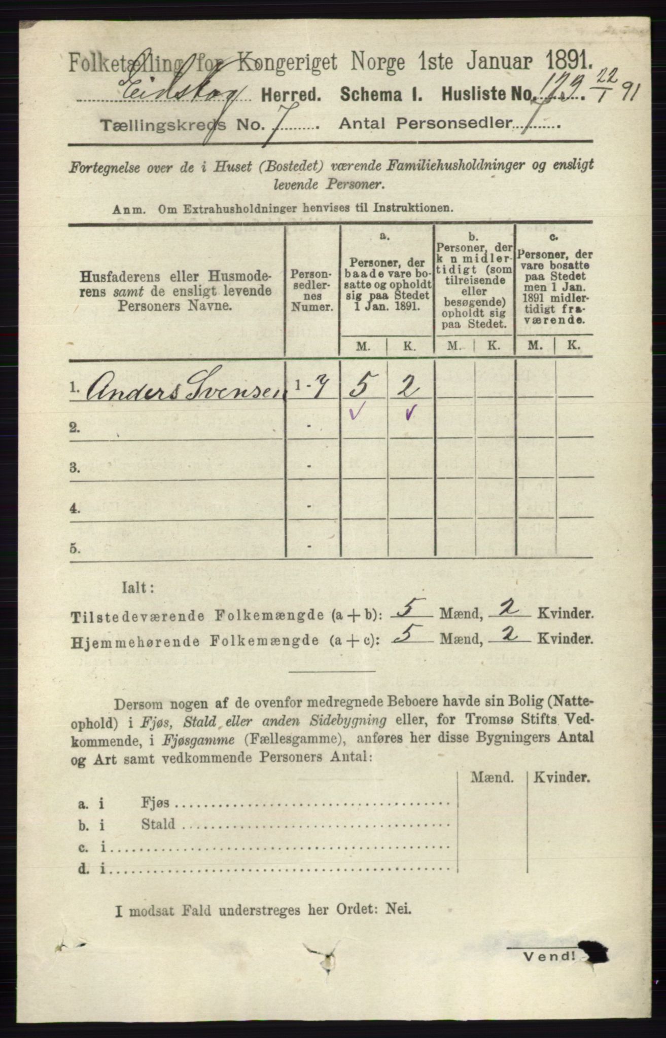 RA, 1891 census for 0420 Eidskog, 1891, p. 3673