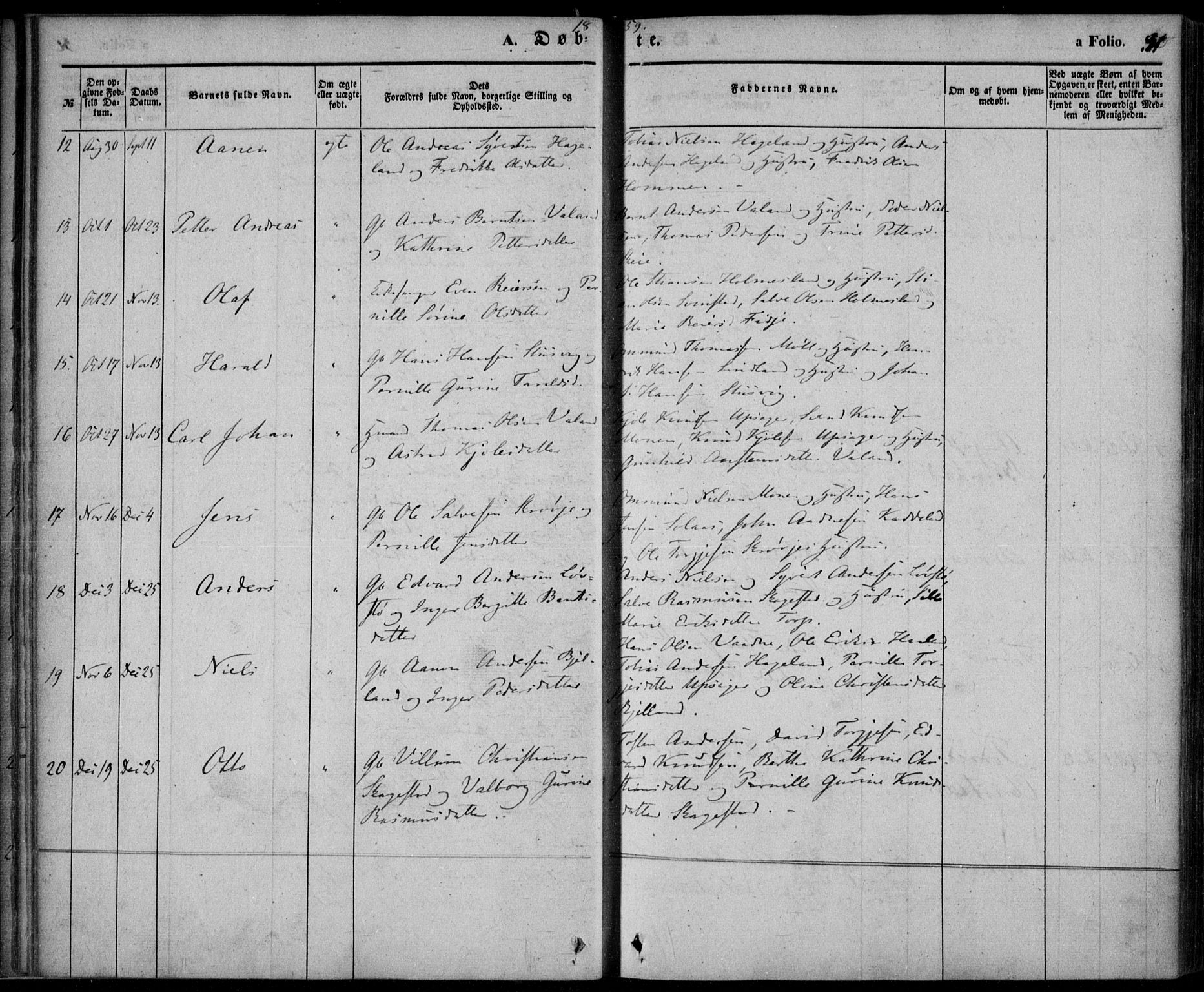 Holum sokneprestkontor, AV/SAK-1111-0022/F/Fa/Faa/L0005: Parish register (official) no. A 5, 1850-1864, p. 32