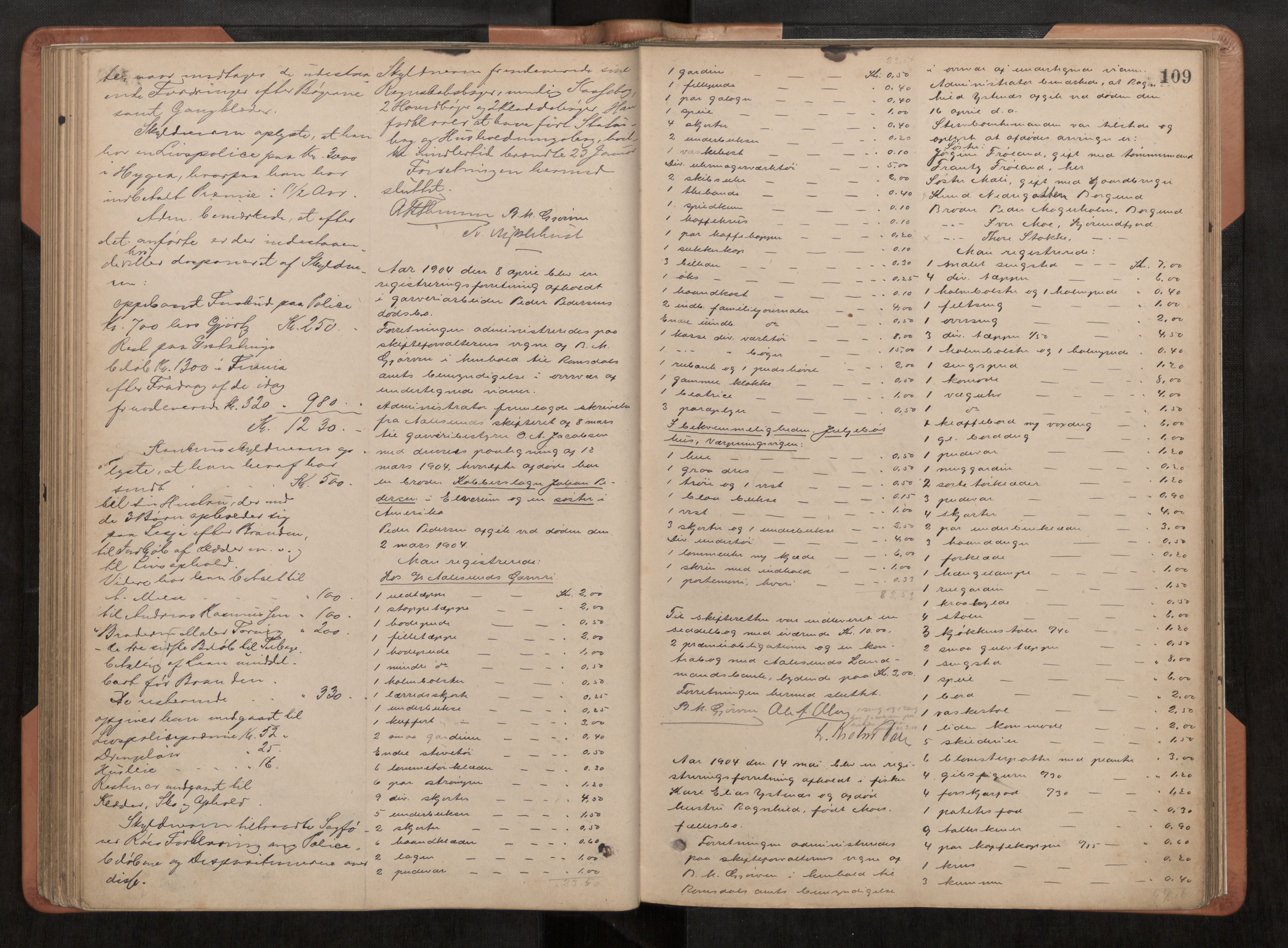 Ålesund byfogd, AV/SAT-A-4384/0001/03/03C/L0005: Registreringsprotokoll, 1899-1908, p. 109