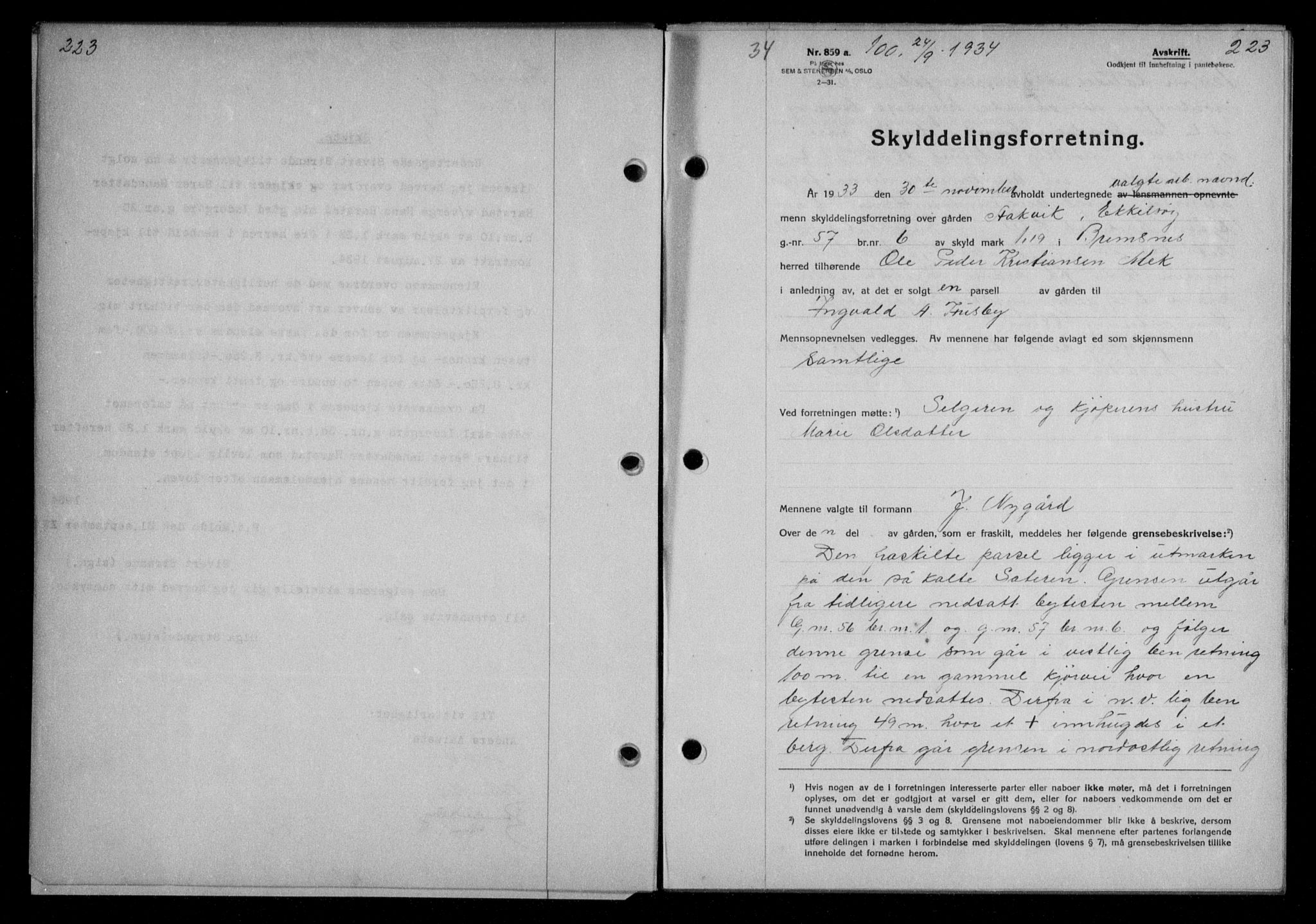 Nordmøre sorenskriveri, AV/SAT-A-4132/1/2/2Ca/L0082: Mortgage book no. 72, 1934-1934, Deed date: 24.09.1934