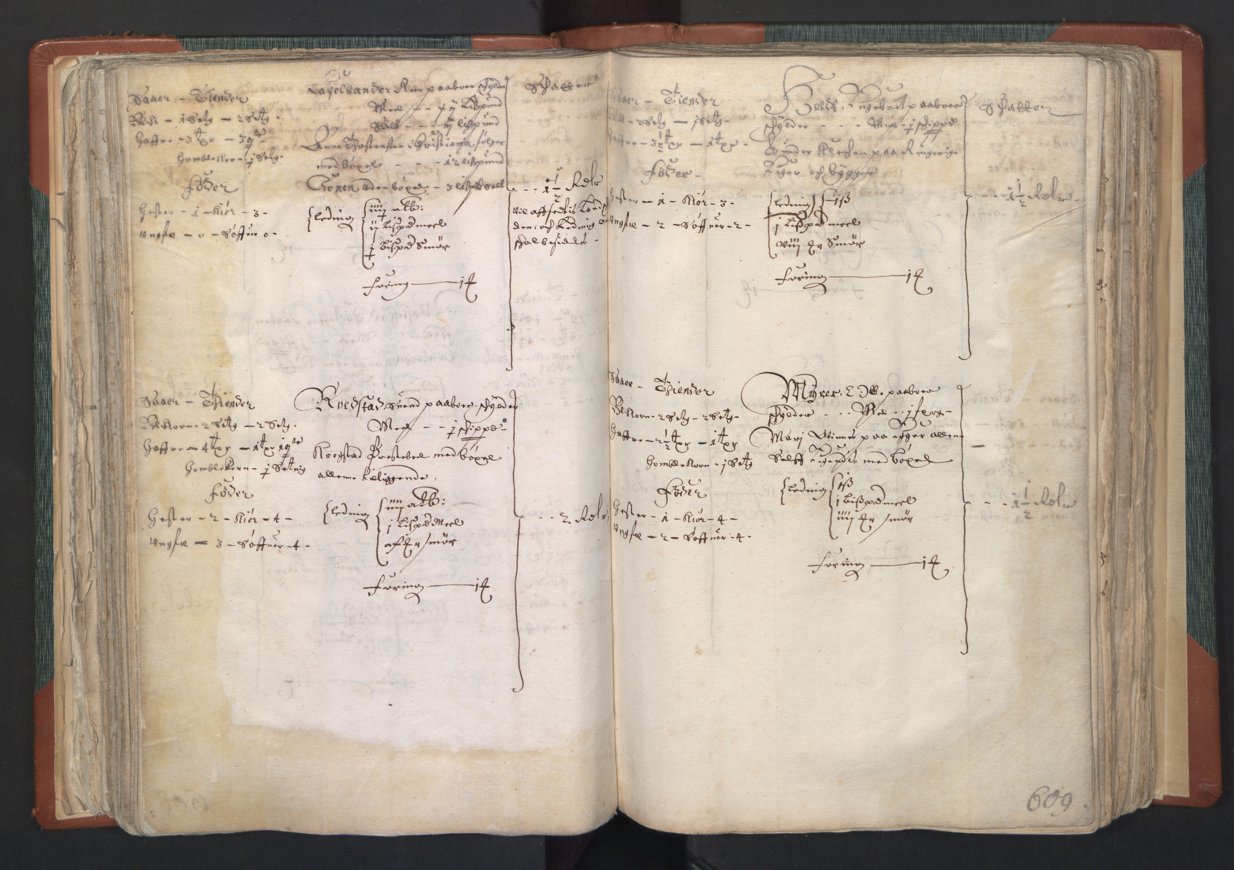 Rentekammeret inntil 1814, Realistisk ordnet avdeling, AV/RA-EA-4070/L/L0005: Kristiania lagdømme. Alminnelig jordebok med skatteligning for Marker og Follo len., 1661, p. 608b-609a