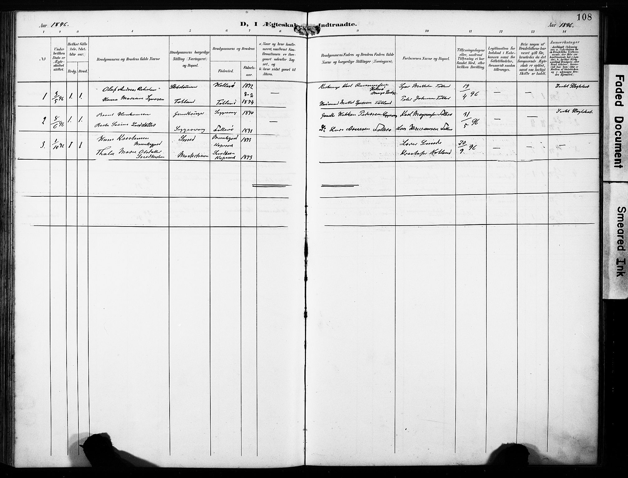 Finnås sokneprestembete, SAB/A-99925/H/Ha/Haa/Haab/L0002: Parish register (official) no. B 2, 1895-1906, p. 108